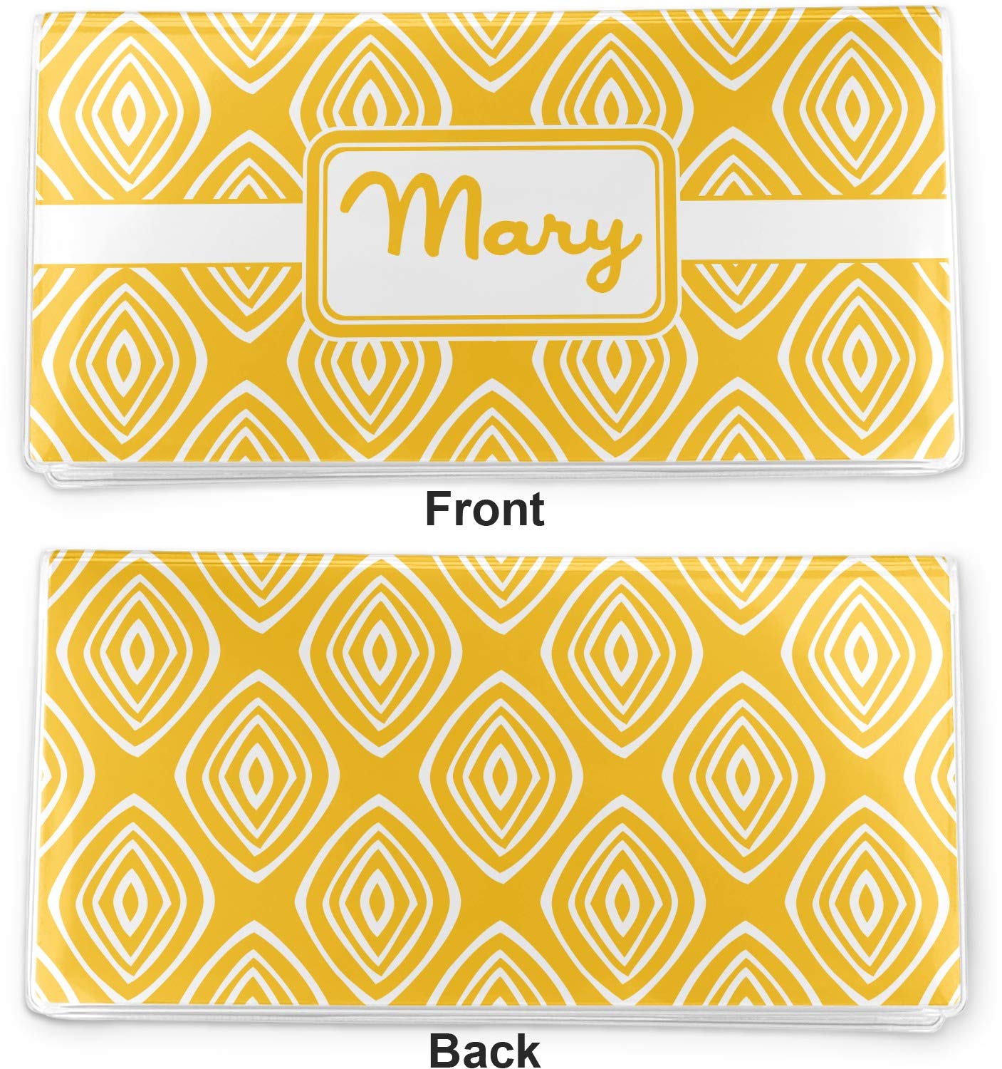 Personalized Tribal Diamond Vinyl Checkbook Cover