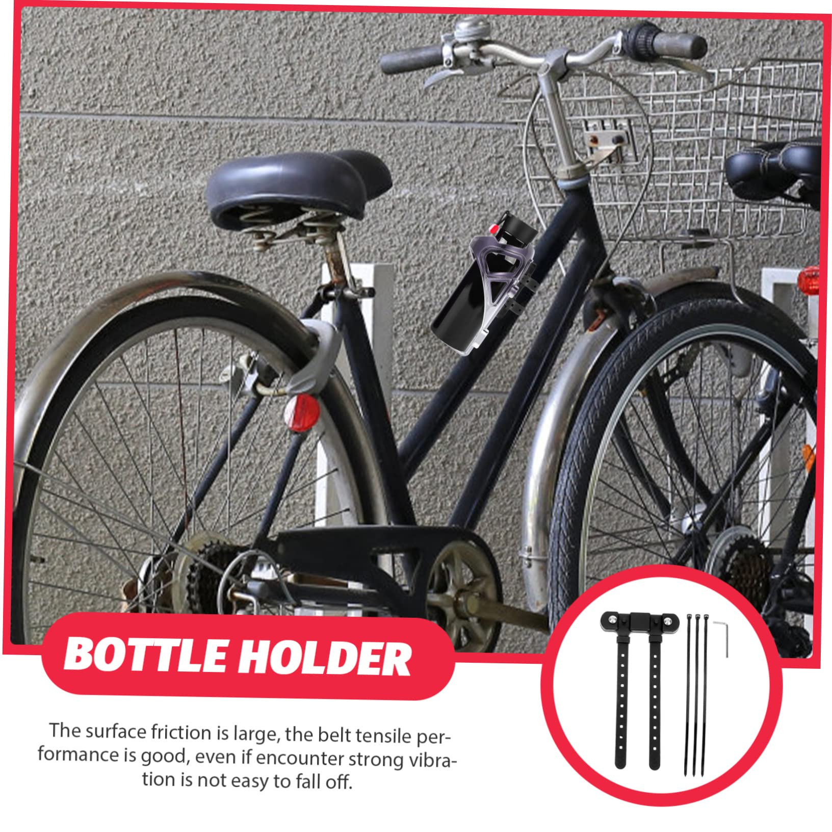 ABOOFAN 5sätze Wasserflaschenhalter Für Fahrrad Mit Verstellbarem Montagefuß Schrauben Für Fahrräder Flaschenhalter-Befestigung Schwarz