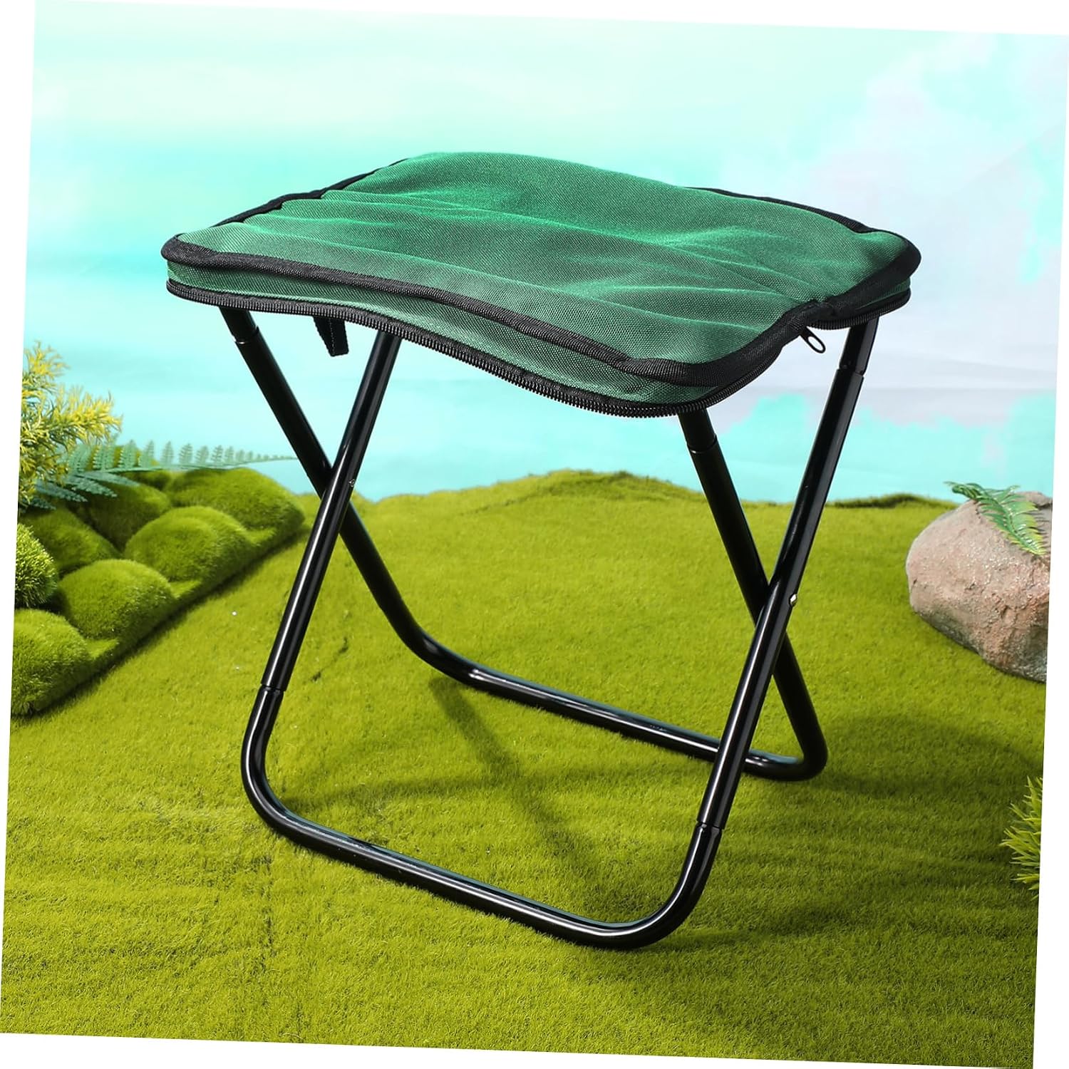 CHILDWEET Outdoor Stool Camping Stool Folding Design Portable for Hiking Fishing and Gardening