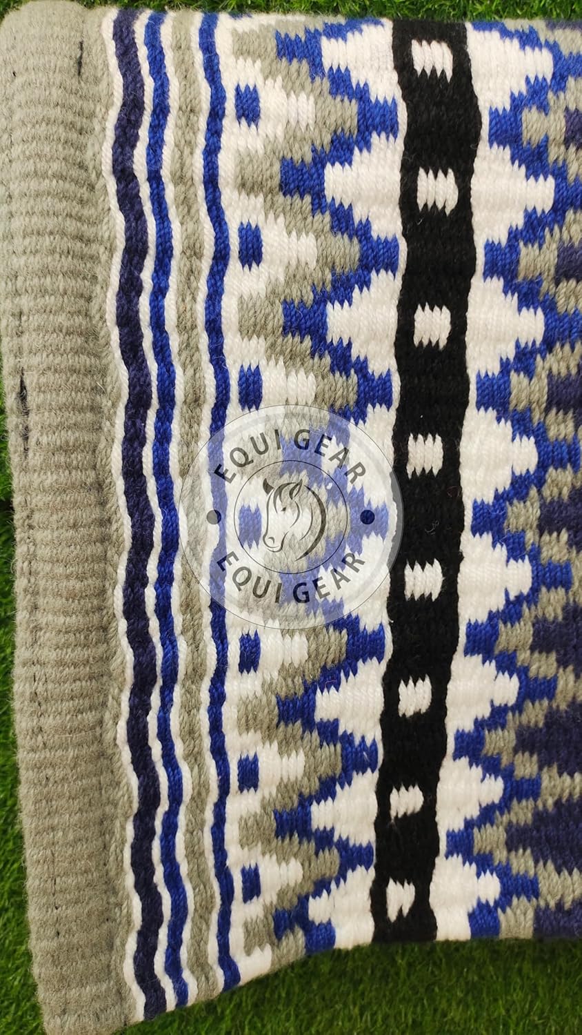Horse Western Show Saddle Blanket/New Zealand Wool Western Saddle Blanket Top Wool Pad Sensor Flex (Customization Available) N347