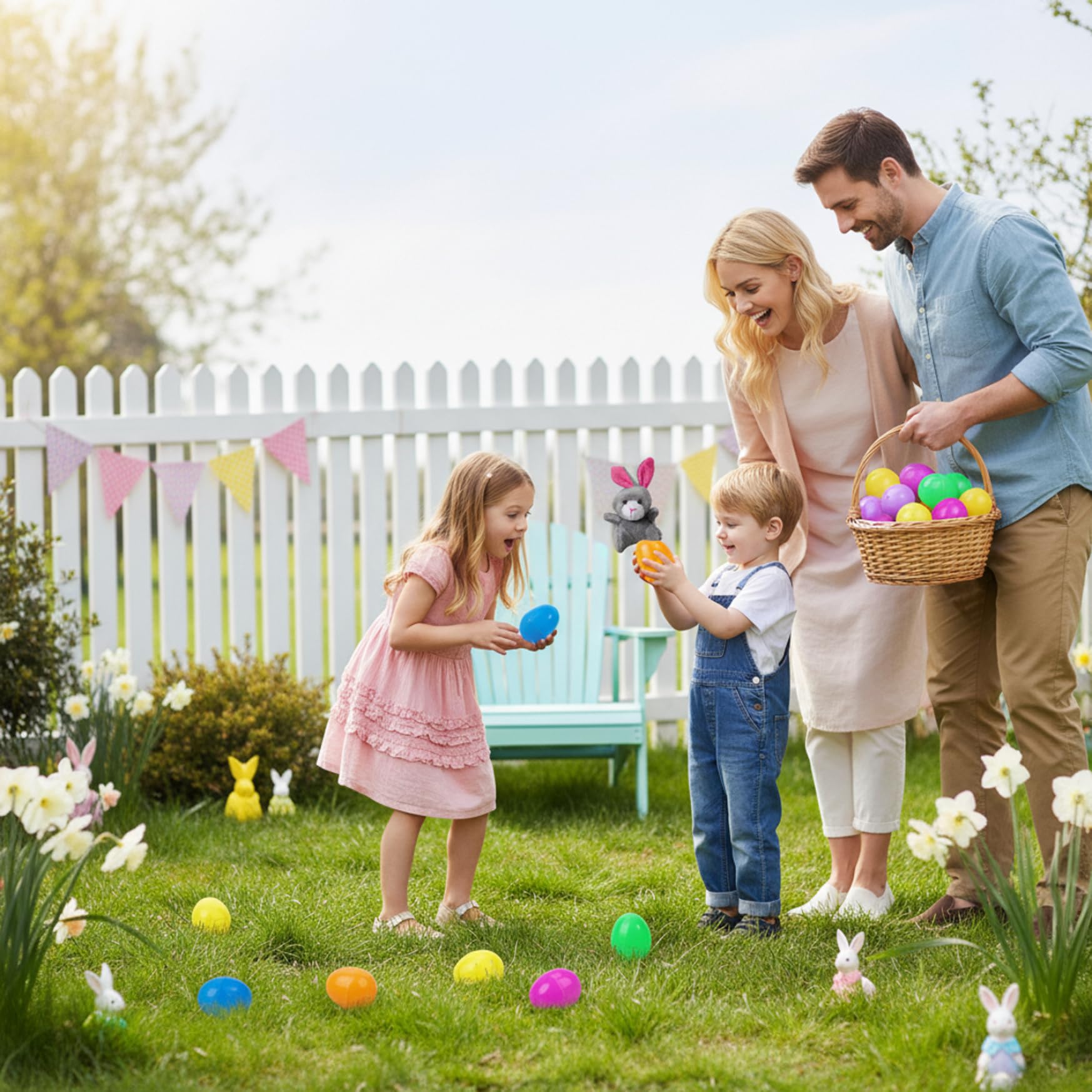 12 pezzi di riempitivi per uova di Pasqua, uova di Pasqua riempite di plastica con animali di peluche a sorpresa per bambini, riempitivi per cestini, bomboniere e per per le feste