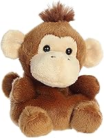Vista 3 de Aurora® Adorable animal de peluche Palm Pals™ Boomer Monkey™ - Juego de bolsillo - Diversión coleccionable - Marrón 5 pulgadas