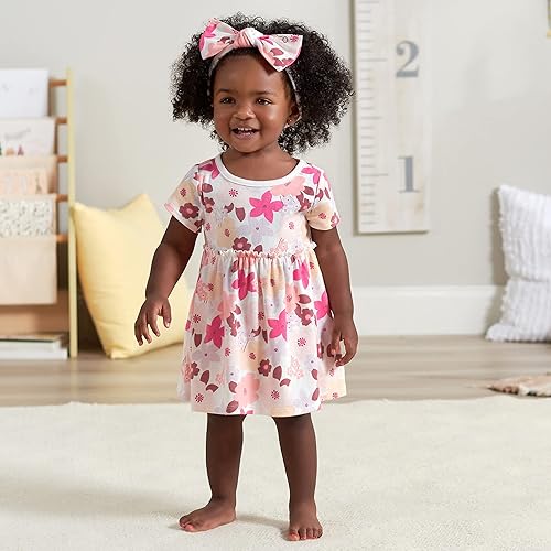 Miniatura 2 de Gerber baby-girls 3-piece Dress, Diaper Cover and Headband Set