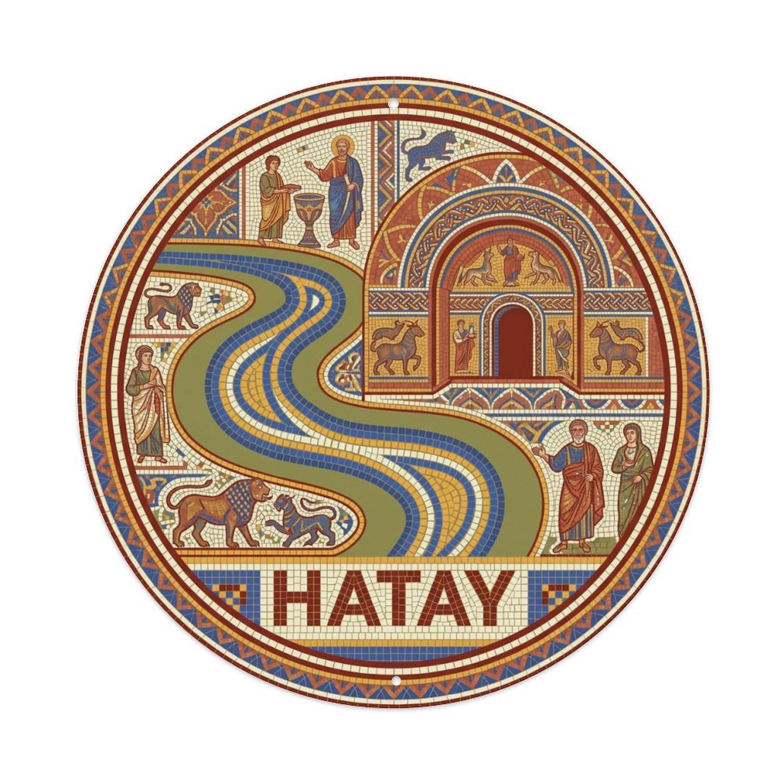Turkey Hatay Antakya Mosaic Anatolia Travel Aegean Metal Tin Sign