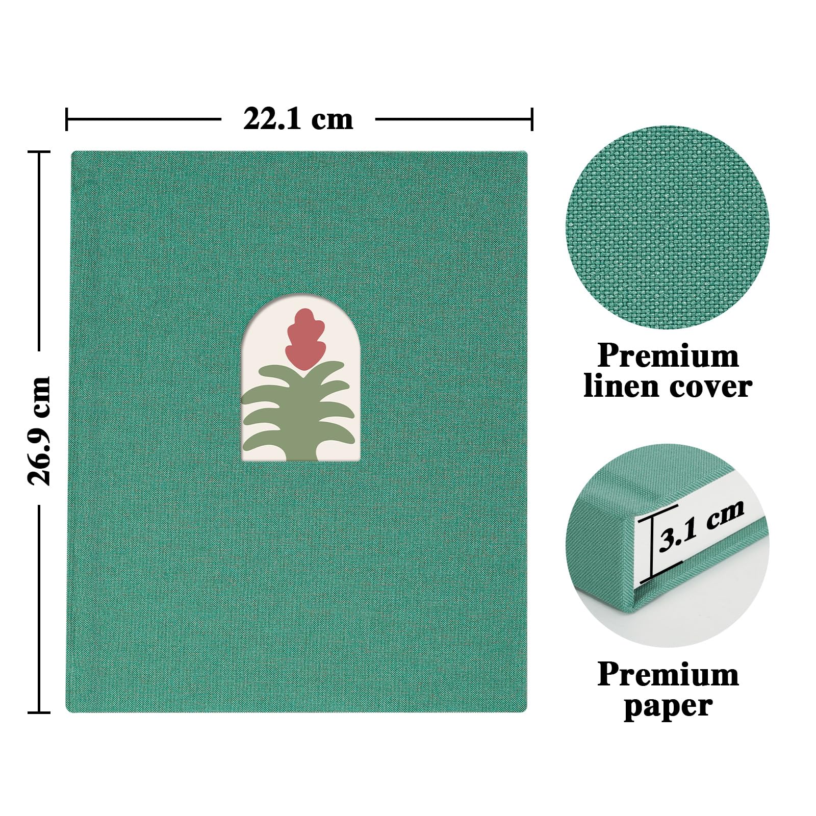 Vienrose 104 Pockets Mini Photo Album Instax with Writing Space, Arch Front Window - Image 4