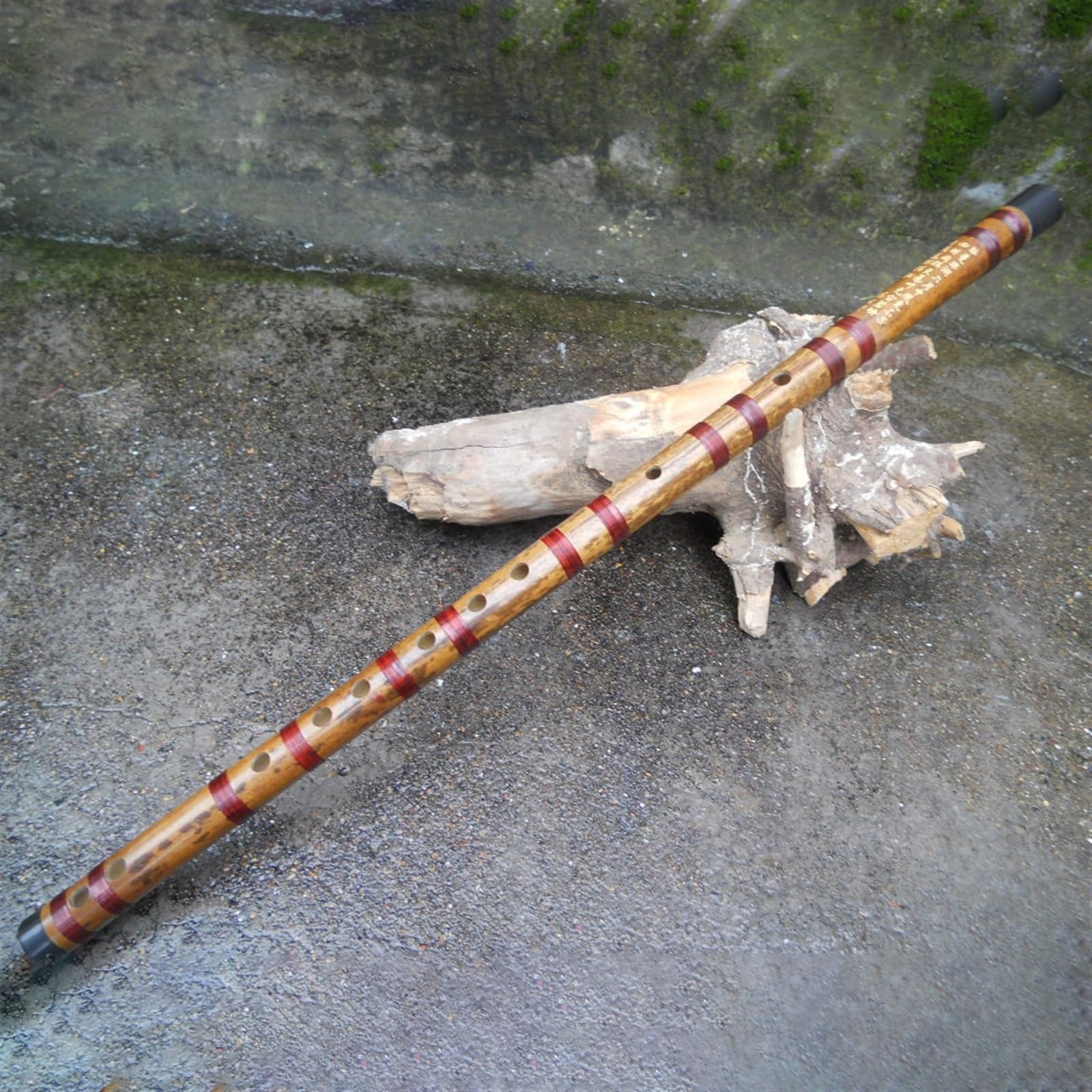 Flauta de bambú con tapones de cobre que no rayan, hecha a mano, sección horizontal de flauta en C