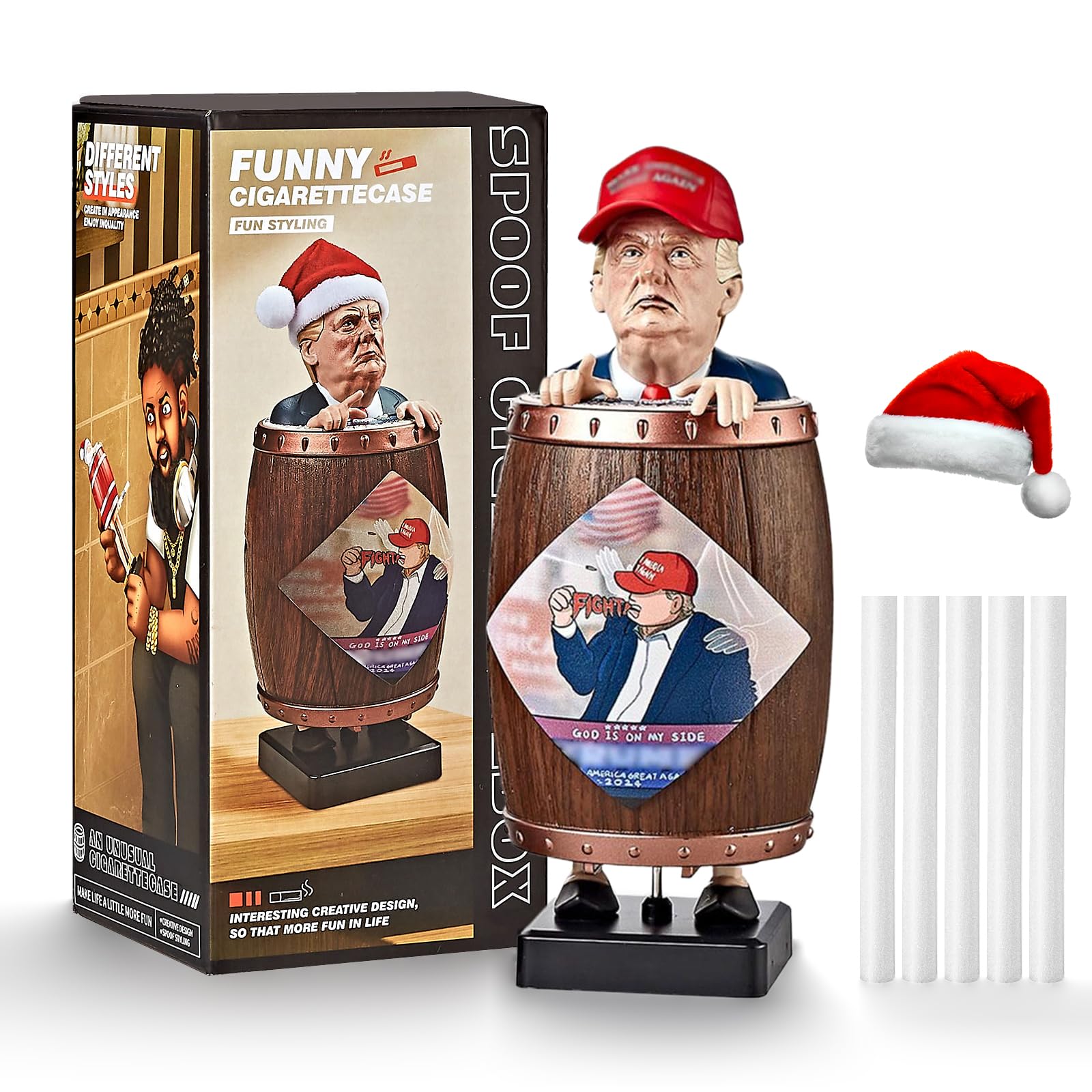 Amazon.co.jp: AIZHIYI 2024 トランプ シガレットディスペンサー