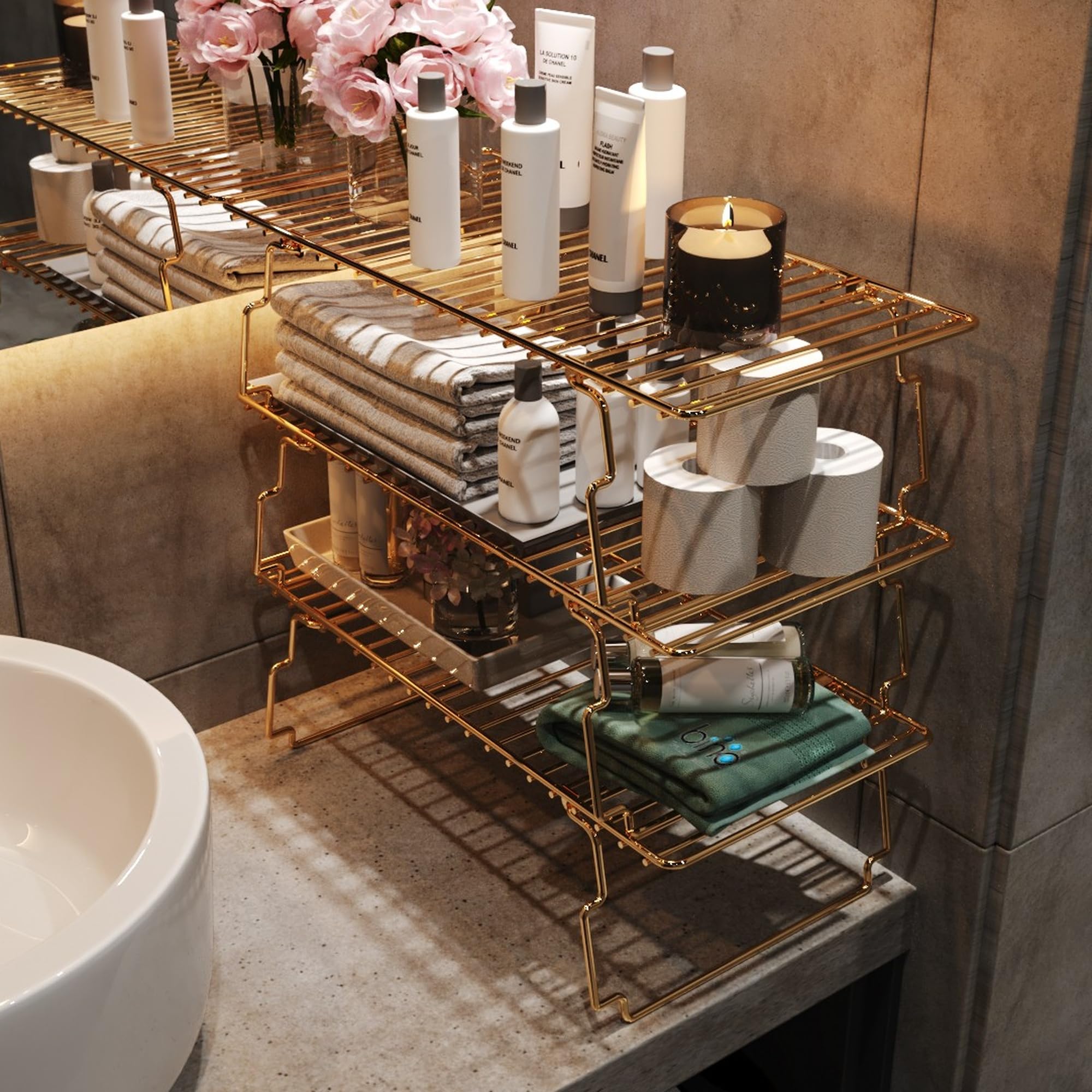 WELL HOME MOBILIARIO & DECORACIÓN Bathroom Organizer Shelf