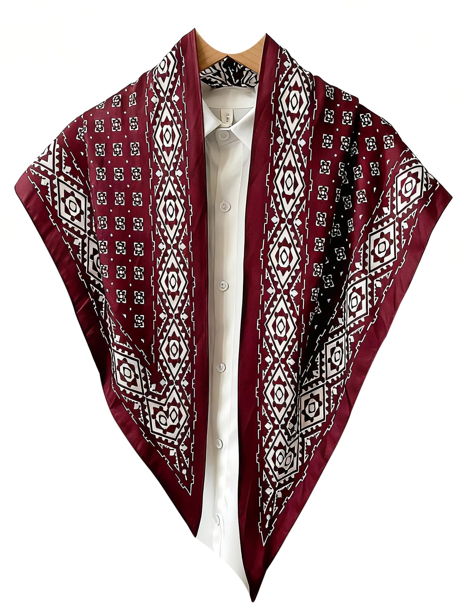 Triangle Shawls Scarf Head Hair Neck For Women Scarves Fashion Silk Feeling Lady Lightweight 51 * 23.6inch