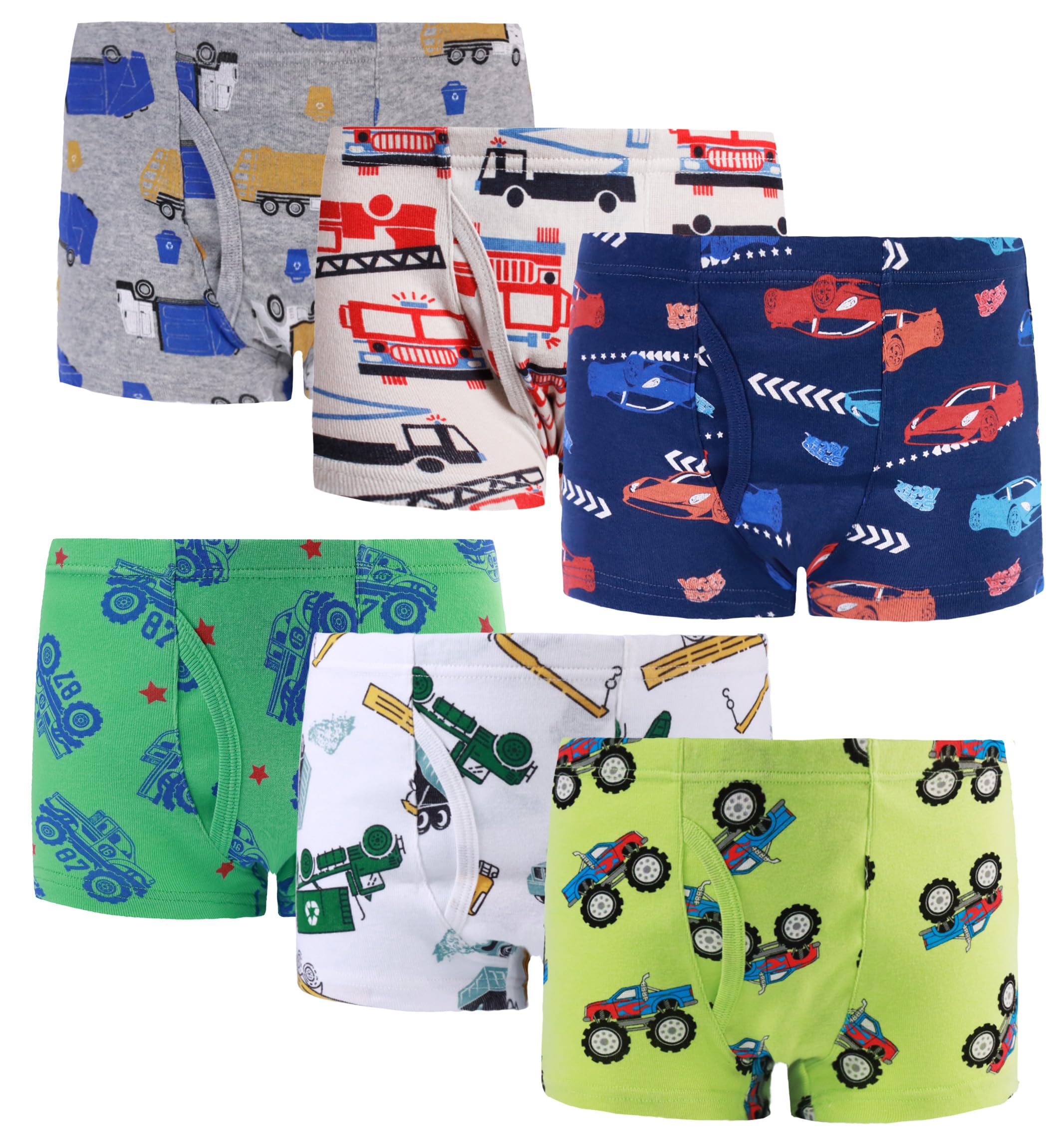 Boboking Little Boys Boxer Briefs Dinosaur Truck Shark Toddler Kids Underwear