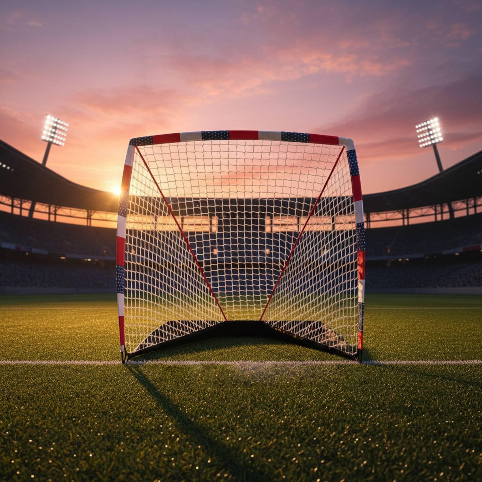 Portería de Hockey Portátil Red Meta Marco Portátil Plegable de Vidrio y Base de Acero Adecuada para Juegos Recreativos y Ejercicios Técnicos 6x6pulgadas
