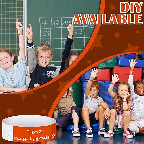 Vista 29 de Tudomro 300 pulseras de papel para eventos, pulseras impermeables de neón, pulseras de identificación de conciertos, bandas de mano, pulseras Verde