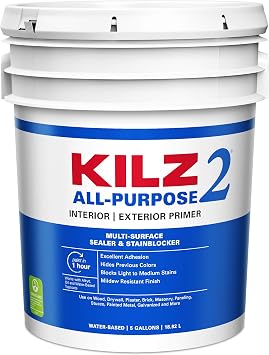 KILZ 2 All-Purpose Primer, Interior/Exterior, 5 Gallon