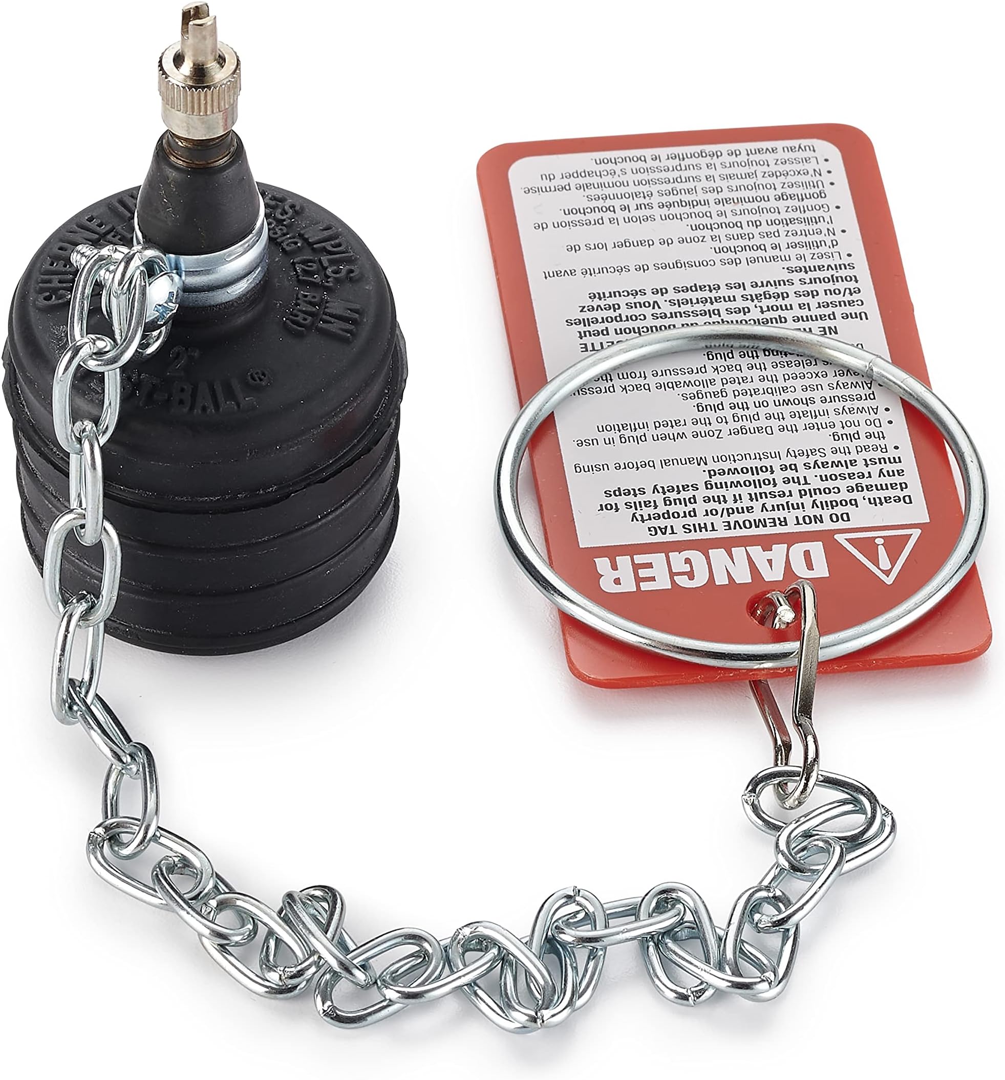 Cherne 270024 Single-Size Test Ball Plug, 2 in., Black