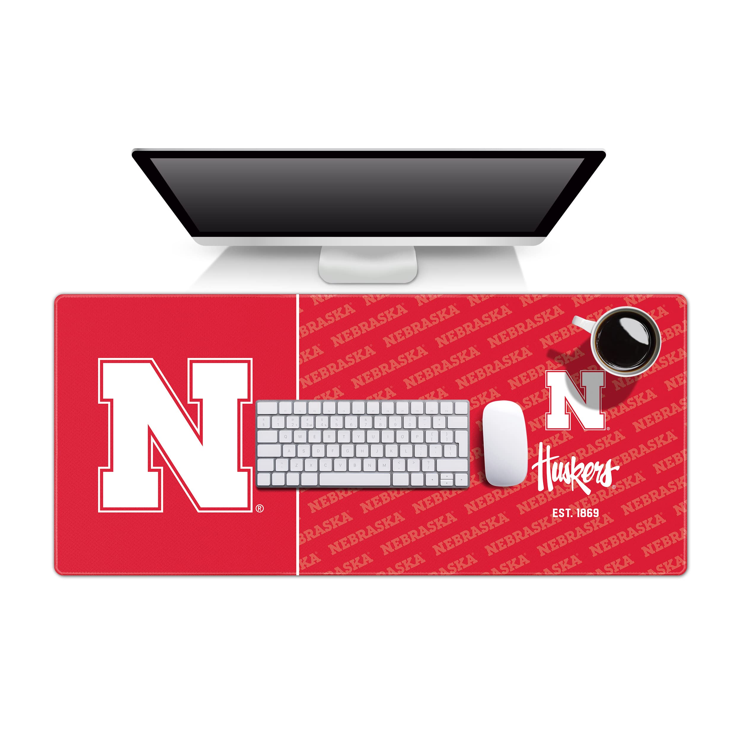 YouTheFan Nebraska Cornhuskers Logo Series Desk Pad