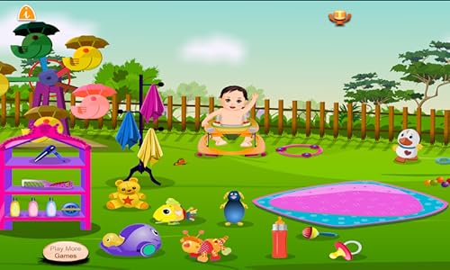 Kids Game: Garden Baby Bathing
