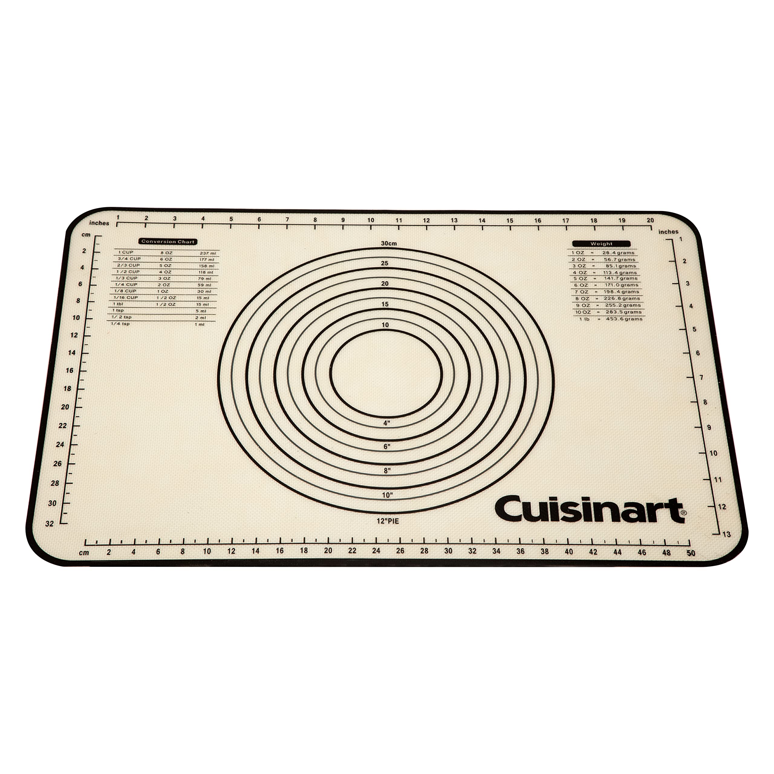 Cuisinart CPS-3216 - Juego de 5 piezas de preparación y servicio de pizza (alfombrilla de silicona antiadherente, cáscara de pizza de madera, cortador de pizza, cortador de masa, rodillo de masa)