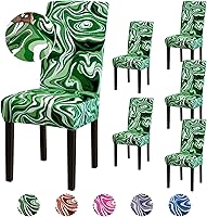 Vista 117 de Juego de 6 fundas elásticas para sillas de comedor, extraíbles y lavables, para sillas de comedor, hotel, ceremonia