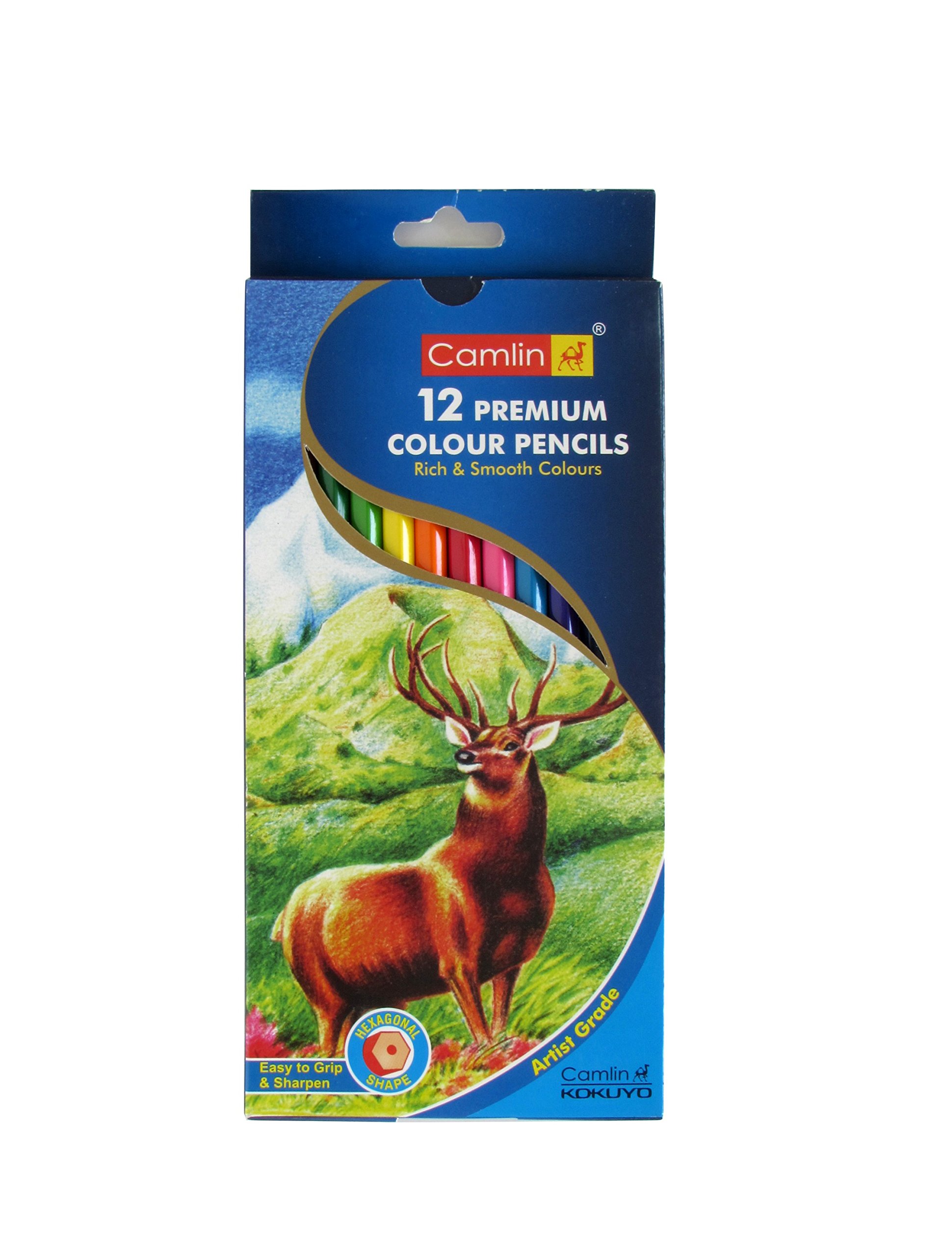 Camlin KokuyoCamel Full Size Colour Pencil (12 Shades)