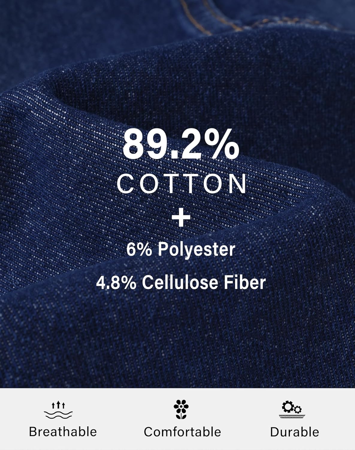 roswear Denim Jacket Coat for Women with Flap Chest Pockets Casual Oversized Jean Jackets - Image 6