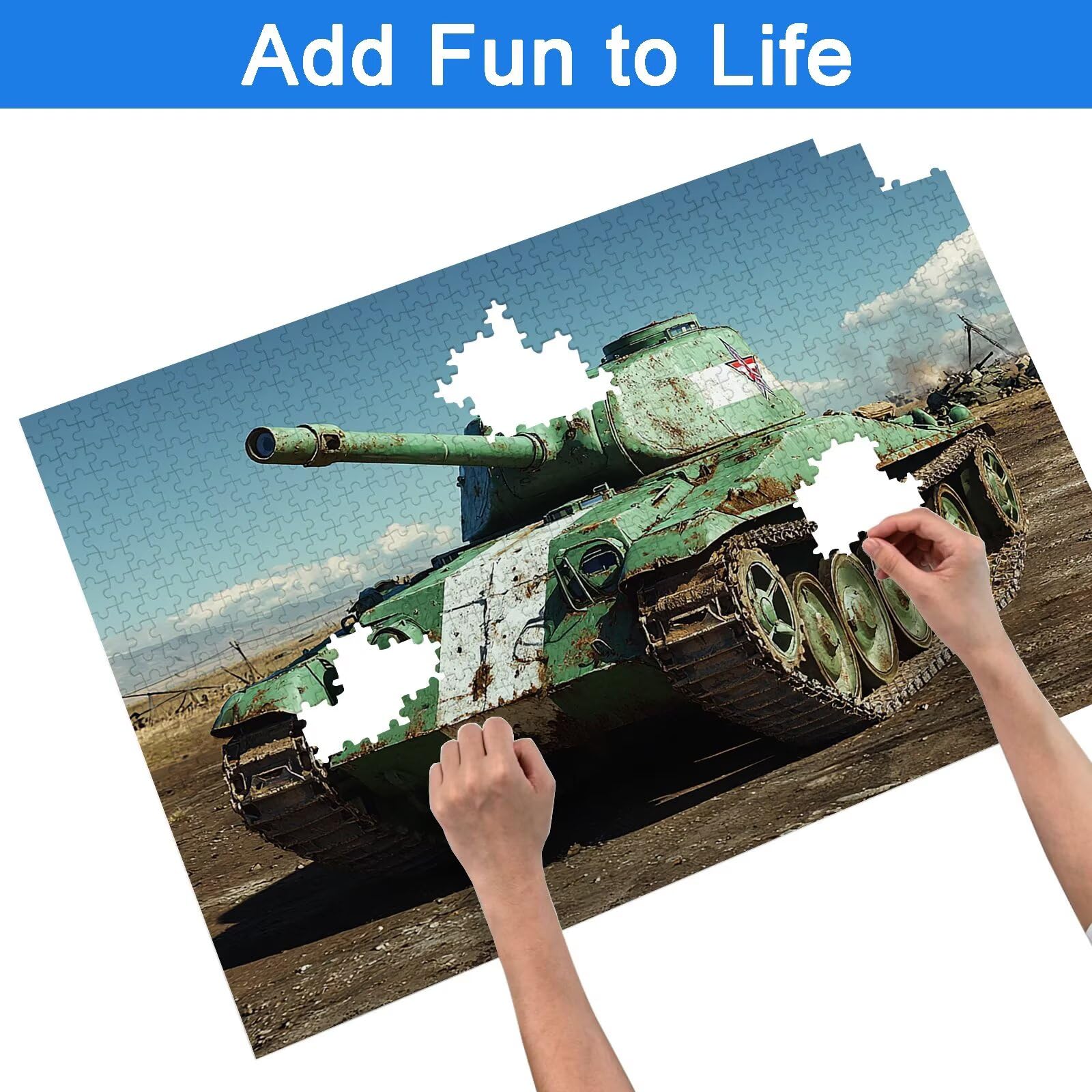 Puzzle 1500 Pièces Réservoir, Puzzle 1500 Pièces Adultes et Enfants, Puzzles Bois avec Une Boîte d'emballage Exquise, Jeu Éducatif Puzzles Cool, Decoration Maison, Cadeau Femme, Cadeau Homme, -7903