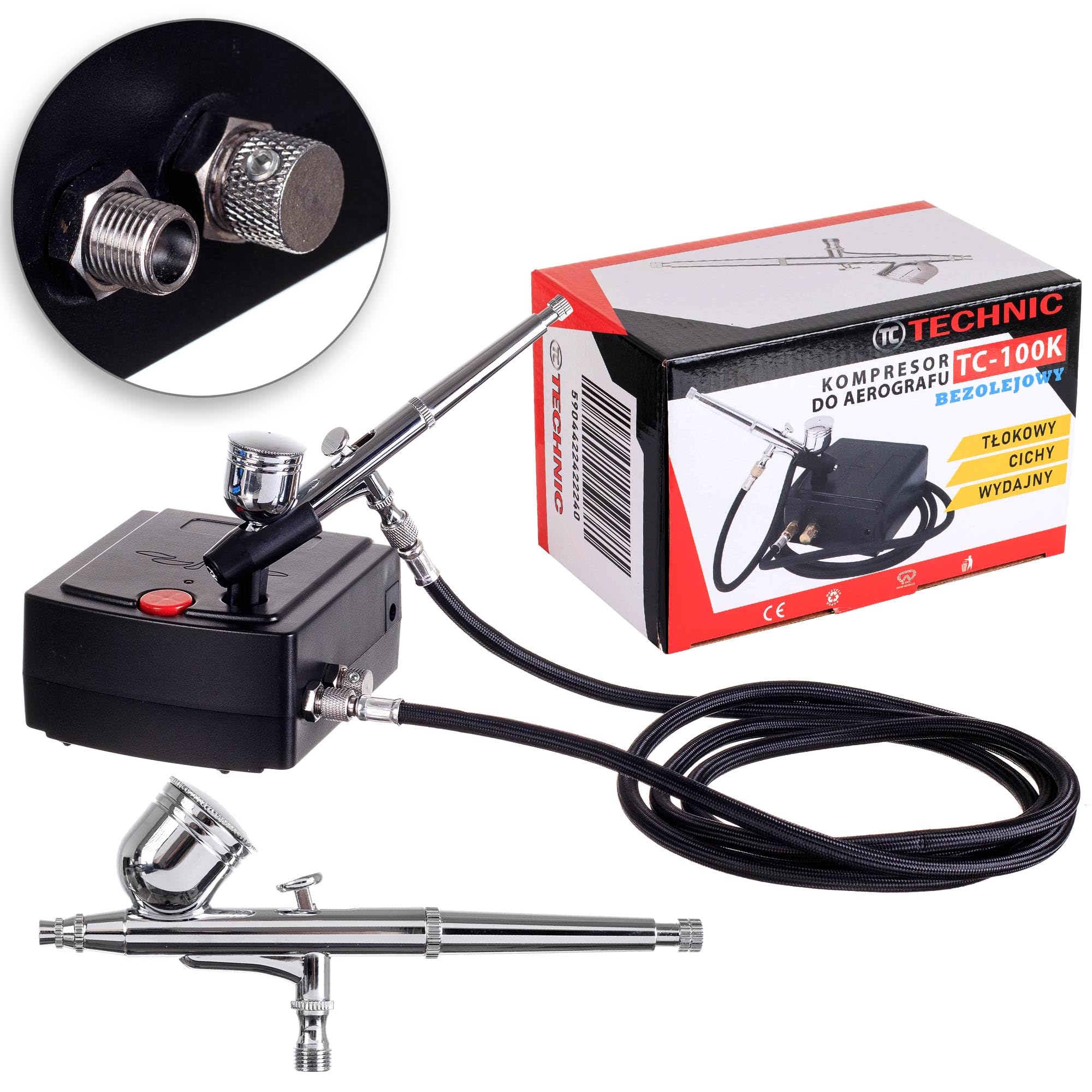 Mini Airbrush Kompressor Komplett mit Airbrush 0,3 Double Action