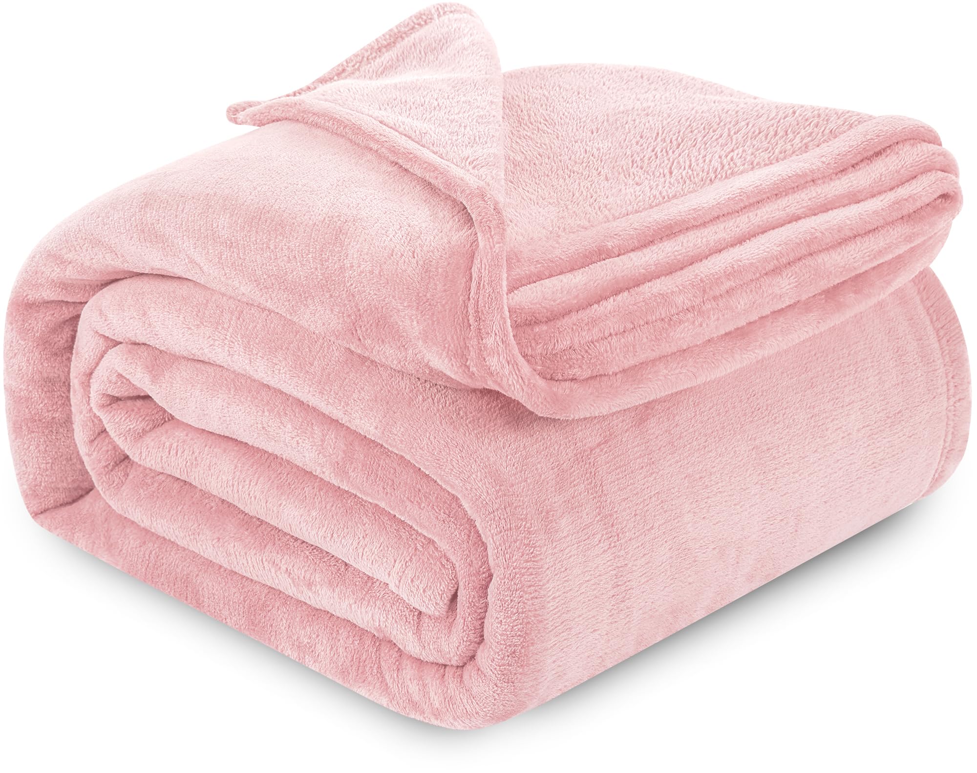 Utopia Bedding Pink Fleece Blanket King Size Lightweight Fuzzy Soft Anti-Static Microfiber Bed Blanket (90x102 Inch)