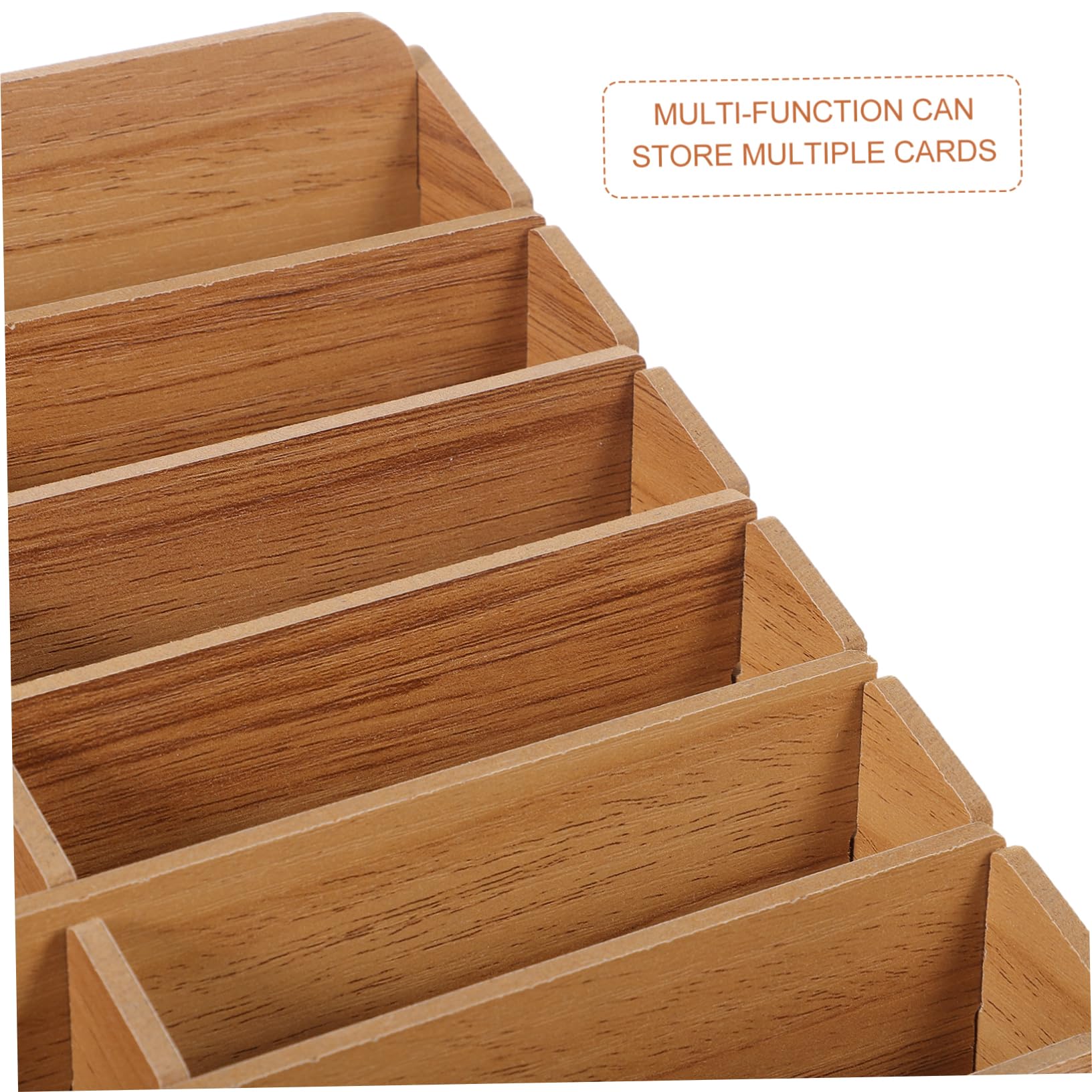 Caja de Madera Tapa para Almacenamiento de Cartas de Juego y Objetos Pequeños, Diseño Portátil Capacidad Grande y Estructura Multi-grid para Fácil Transporte