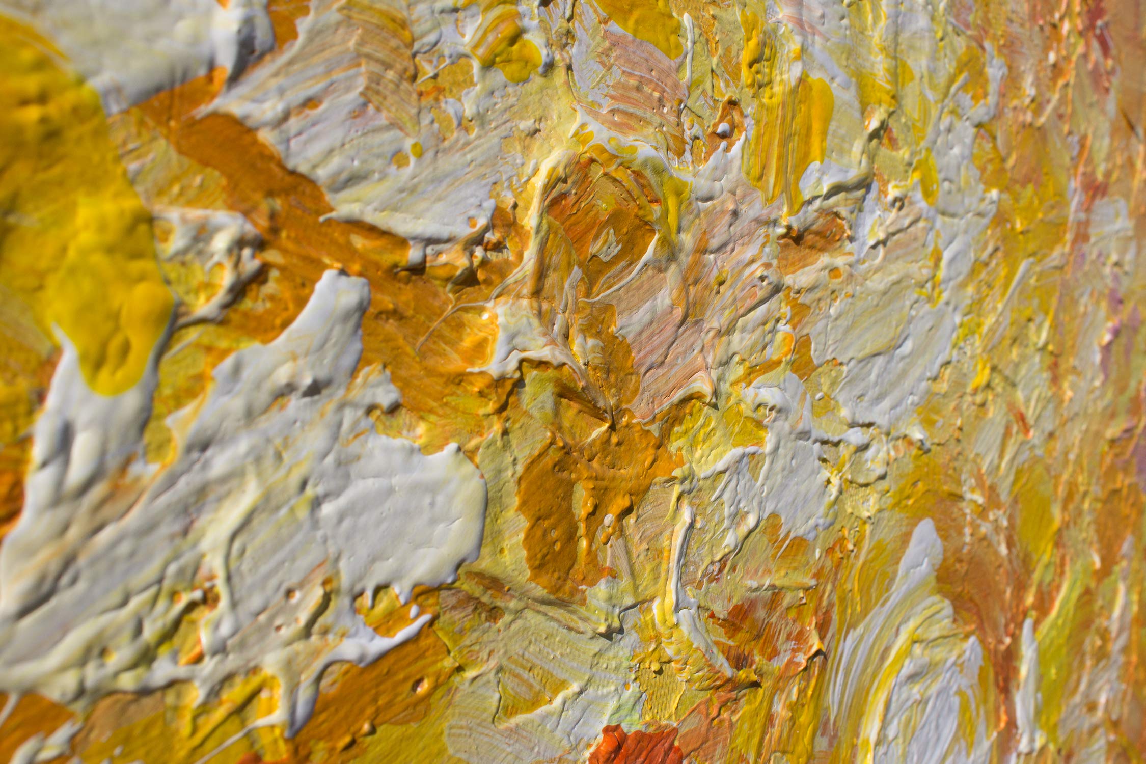 YS-Art XXL Abstrakt Acryl Gemälde auf Leinwand Hafen handgemalt Wandbilder Wohnzimmer modernes Design Bilder Dekoration Boote orange echte Kunstwerk 120x60 cm