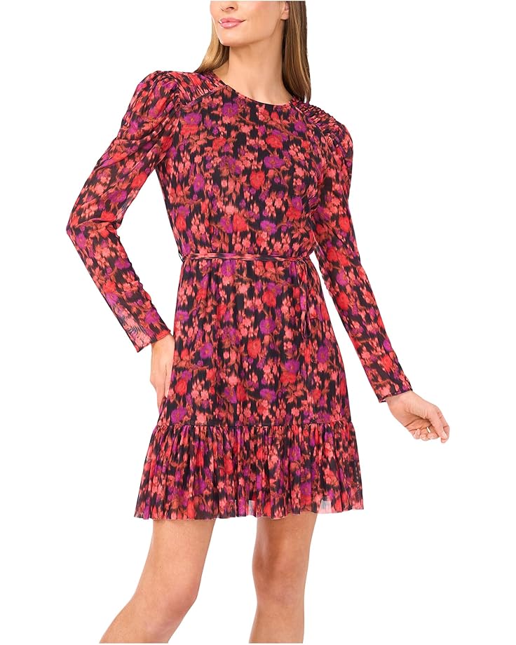 CeCe Shirred Long Sleeve Waist Tie Dress - #3 of 3