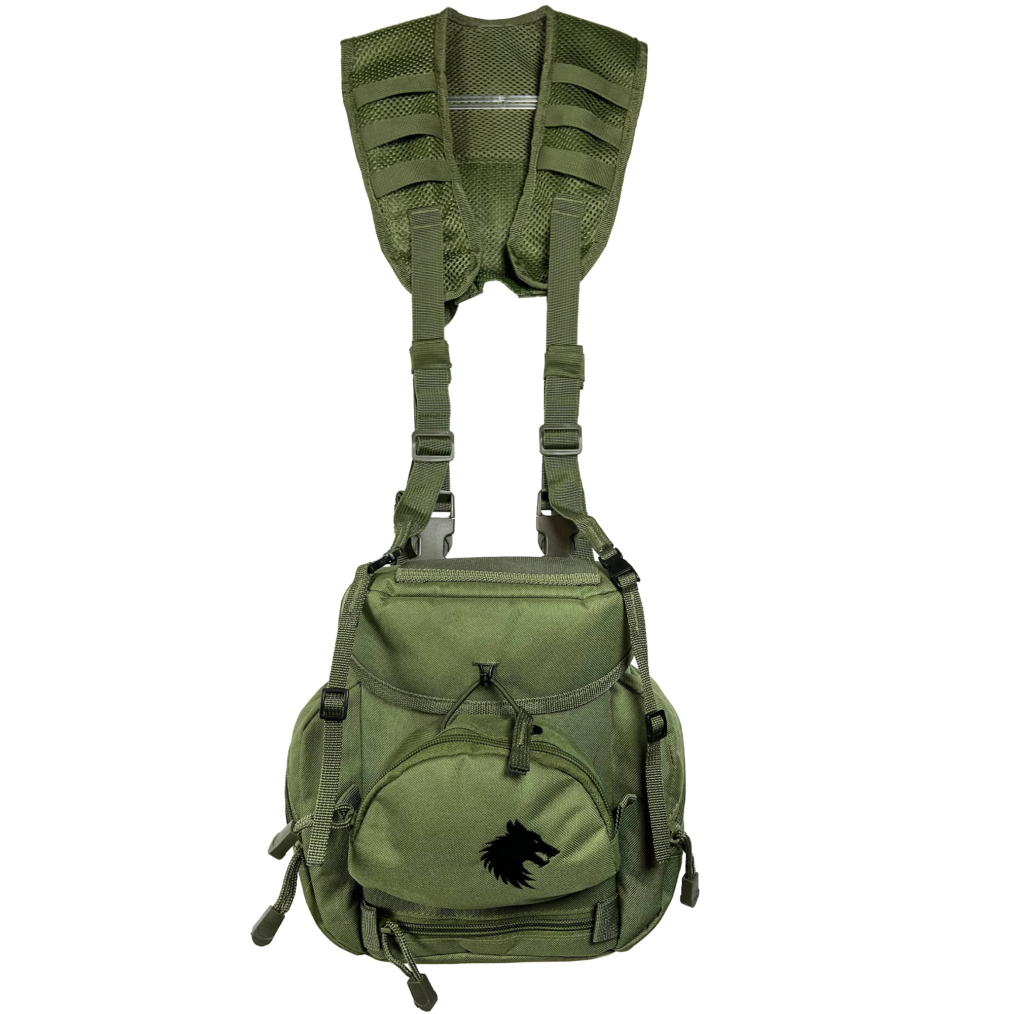 FIELDCRAFTBinocular Harness Chest Pack Field Pack Case for Men and Women for Binos Cameras Optics Rangefinder Gear Green (Coyote Brown)