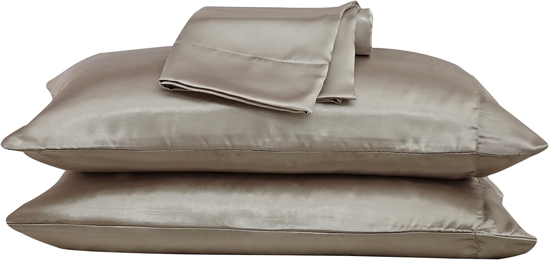Satin Radiance Satin Pillowcase For Hair And Skin Queen Size, Solid Brown, Mocha Silk Pillowcase 2 Pack (20"x30"), Silky And Smooth Cooling Pillow, Satin Pillow Case Set Of 2 With Open-Ended Closure