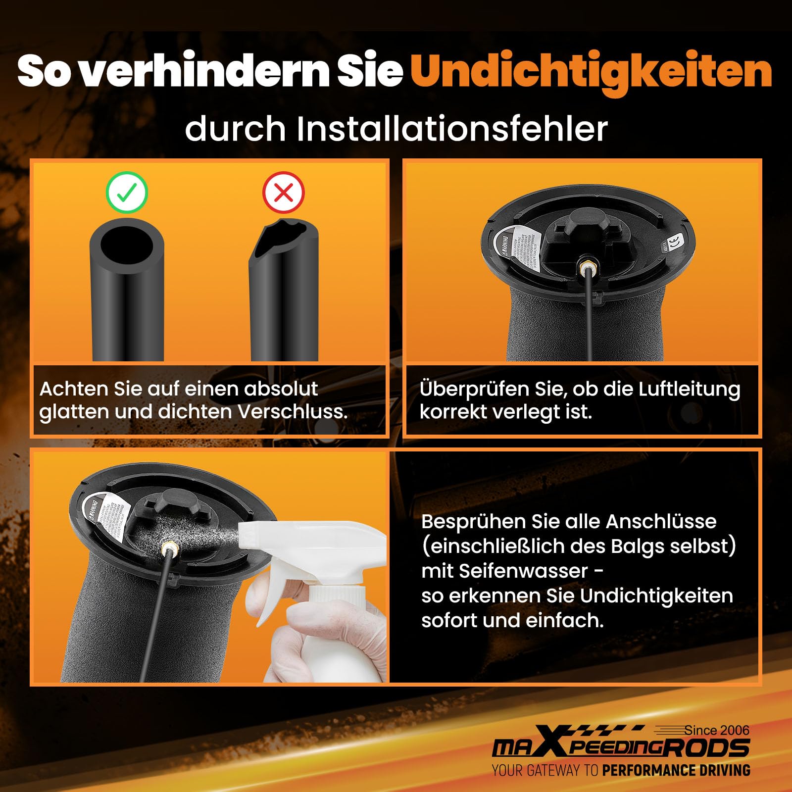 maXpeedingrods 2X Luftfeder für 5er Touring E61 37126765602 37126765603 Luftfederung Hinten