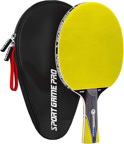 Miniatura 6 de Pala de ping pong con Killer Spin + estuche gratis, raqueta de tenis de mesa profesional para jugadores principiantes y avanzados, mejora tus