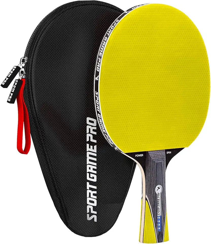 Raquete de pingue-pongue com Killer Spin + estojo grátis - Raquete de tênis de mesa profissional para jogadores iniciantes e avançados - Melhore suas habilidades de ping pong com o conjunto de raquete