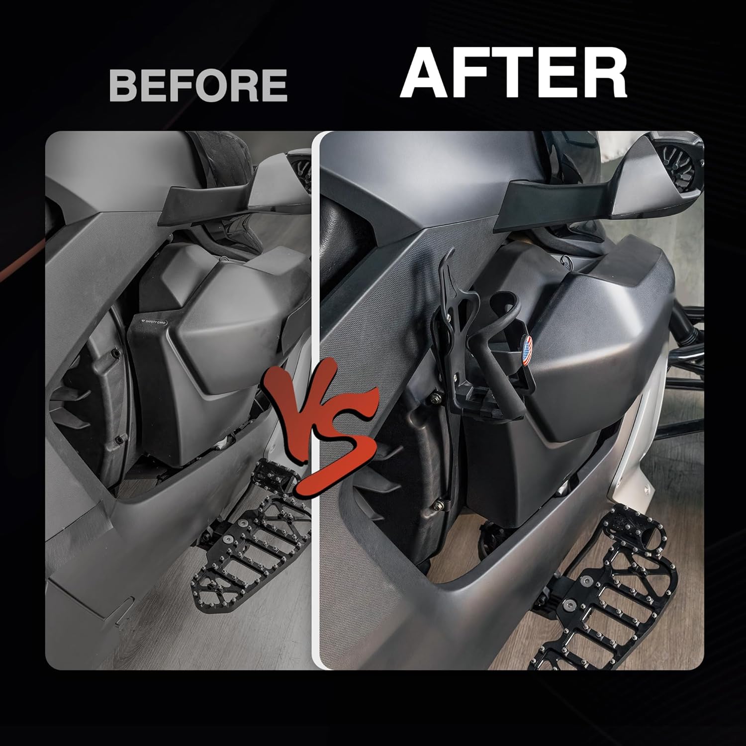 Adjustable Cup Holder for Can-Am Ryker - Right Side Driver Mount | Fits 12-20 oz Water Bottles & Cans | Compatible with Ryker 600, 900, Rally (2019-2025) & Sport Edition (2022-2025)