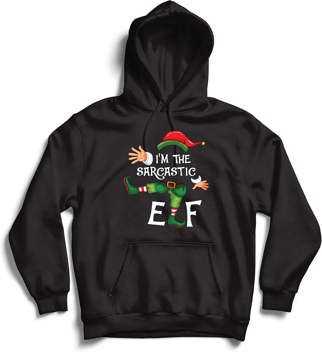 lepni.me Hoodie Sweatshirt Funny Christmas Sarcastic Elf Hilariuos Holiday Outfit