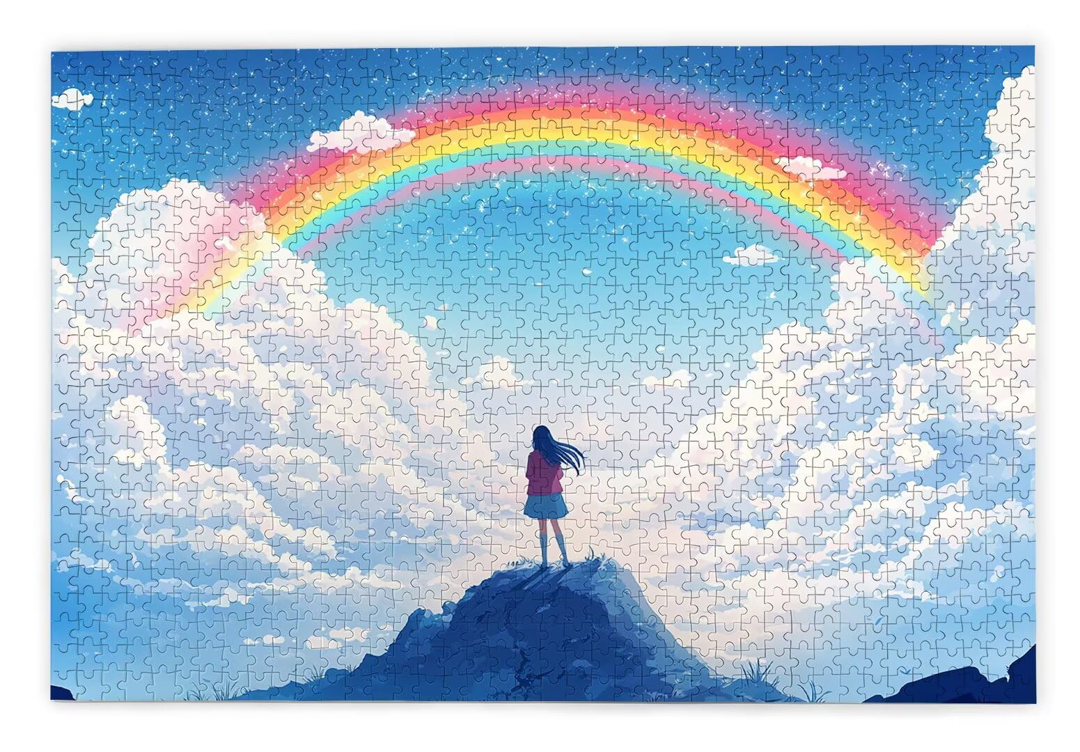 Puzzle 3000 Piezas para Adultos, Puzzle 3000 Piezas de Madera, DIY Rompecabezas de Madera para Adultos, Rompecabezas Desafiante para Toda la Familia, Regalo para Mujer y Hombres, Tema: Arcoíris, W-6