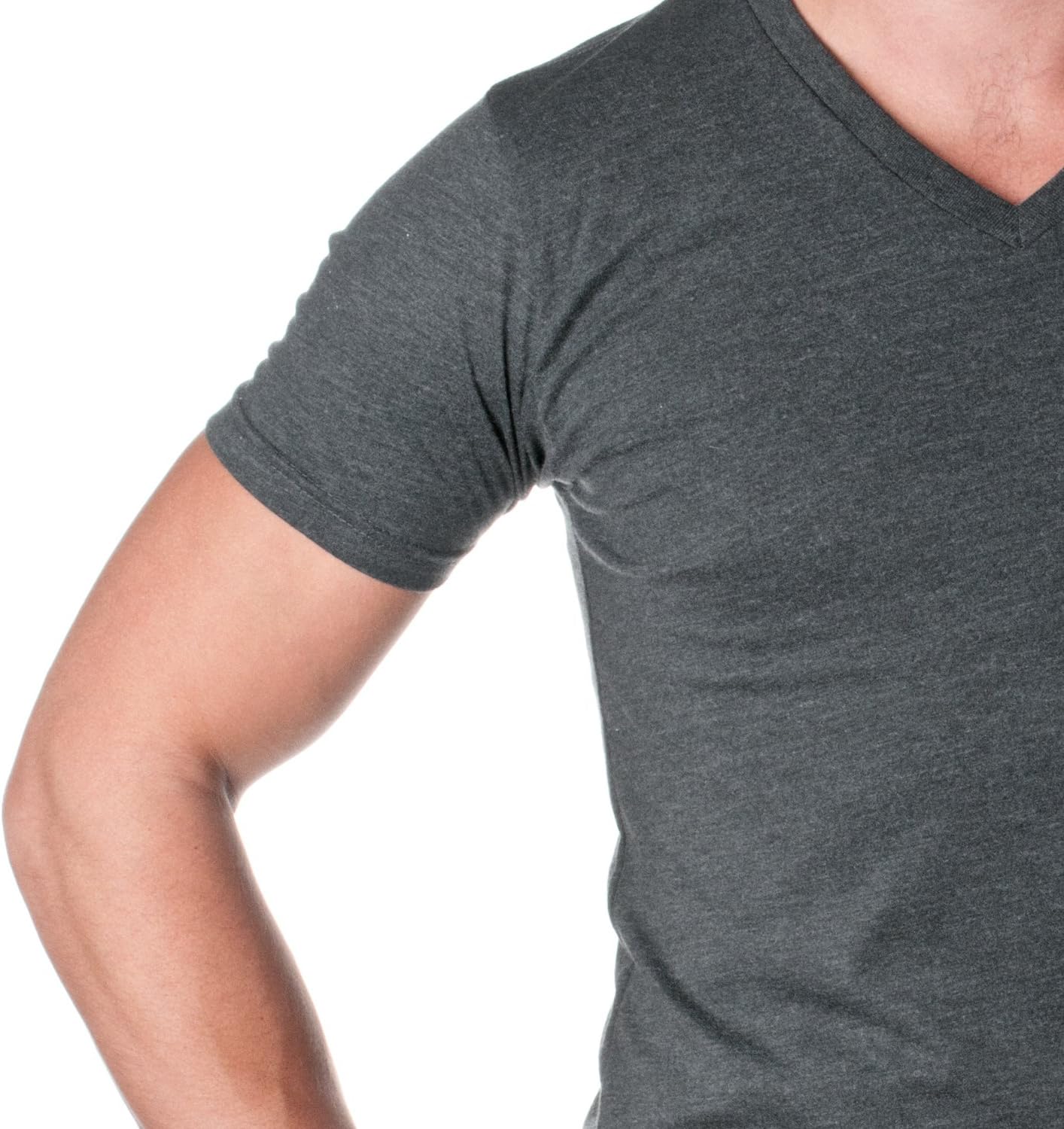 Next Level Men's CVC V 2XL CHARCOAL - Image 3