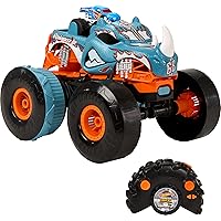 Hot Wheels Monster Trucks Macchina Telecomandata - Rhinomite Trasformabile in scala 1:12