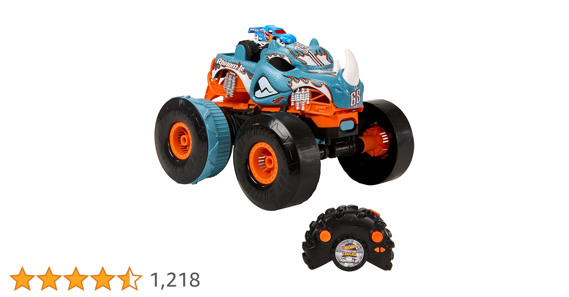 Hot Wheels Monster Trucks 1:12 Scale Transformable Rhinomite and