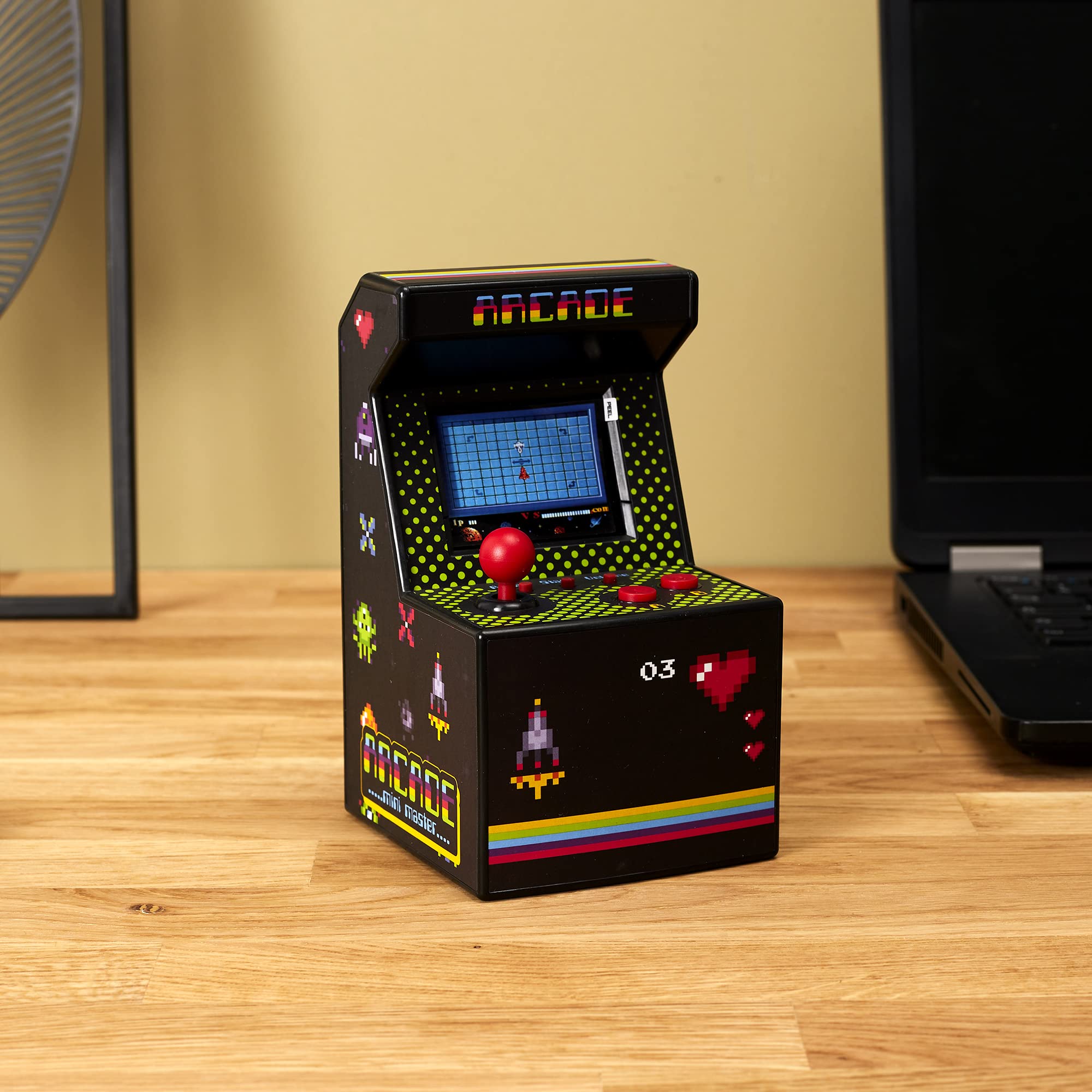 MISTER GADGET Mini Cabinato Arcade 240 Giochi Classici Rétro Nero
