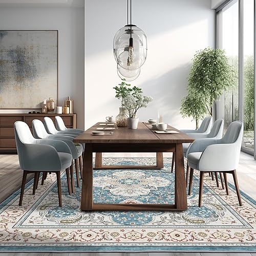 Miniatura 7 de Brevonox Alfombras de área para sala de estar, alfombras de 5 x 7 pies, para dormitorio, alfombra lavable a máquina, alfombra de comedor, alfombra