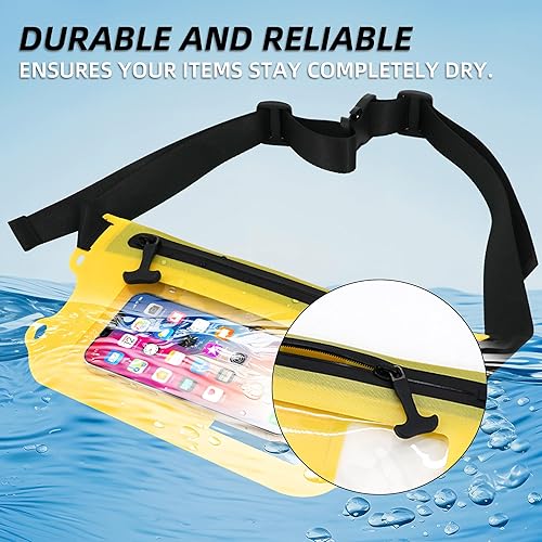 Miniatura 4 de FGM Bolsa impermeable con correa ajustable para la cintura, bolsa seca de TPU con sensibilidad de pantalla táctil para paddleboard, canotaje,