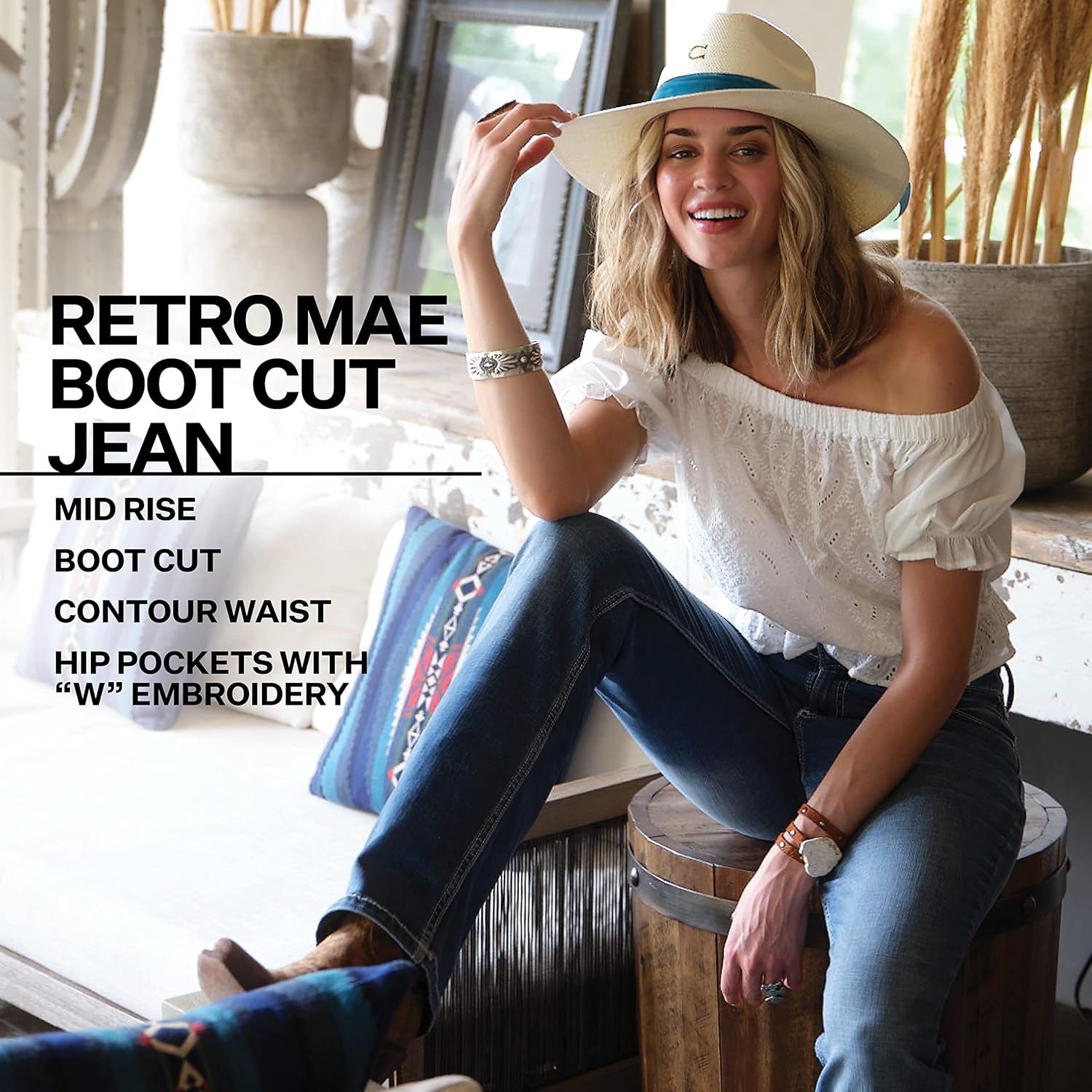 Wrangler Women's Cash Mid Rise Vented Hem Ultimate Riding Jean - Image 6