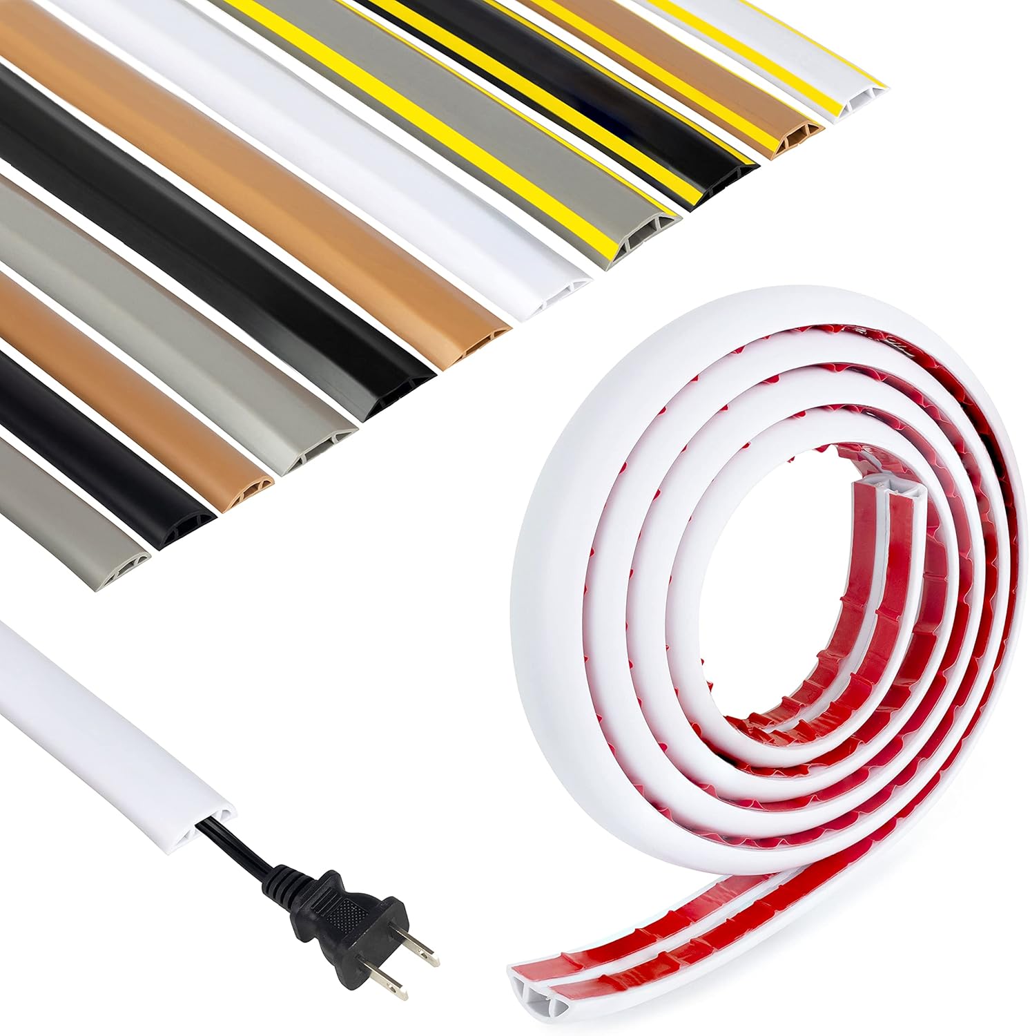 Rubber Bond Cord Cover Floor Cable Protector Strong Self Adhesive Floor Cord