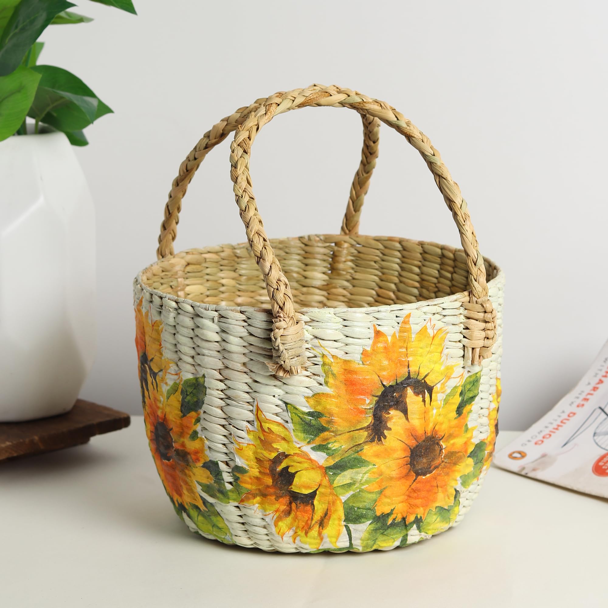 Habere India-All the Cultures Fabricating India Handmade Gift Hamper Baskets | Cane Round Hamper Basket | Fruit Baskets | Bamboo Organiser Basket | Baby Basket for Clothes | Storage Basket (Design_15) (B0DBZH489H) Amazon Price History, Amazon Price Tracker