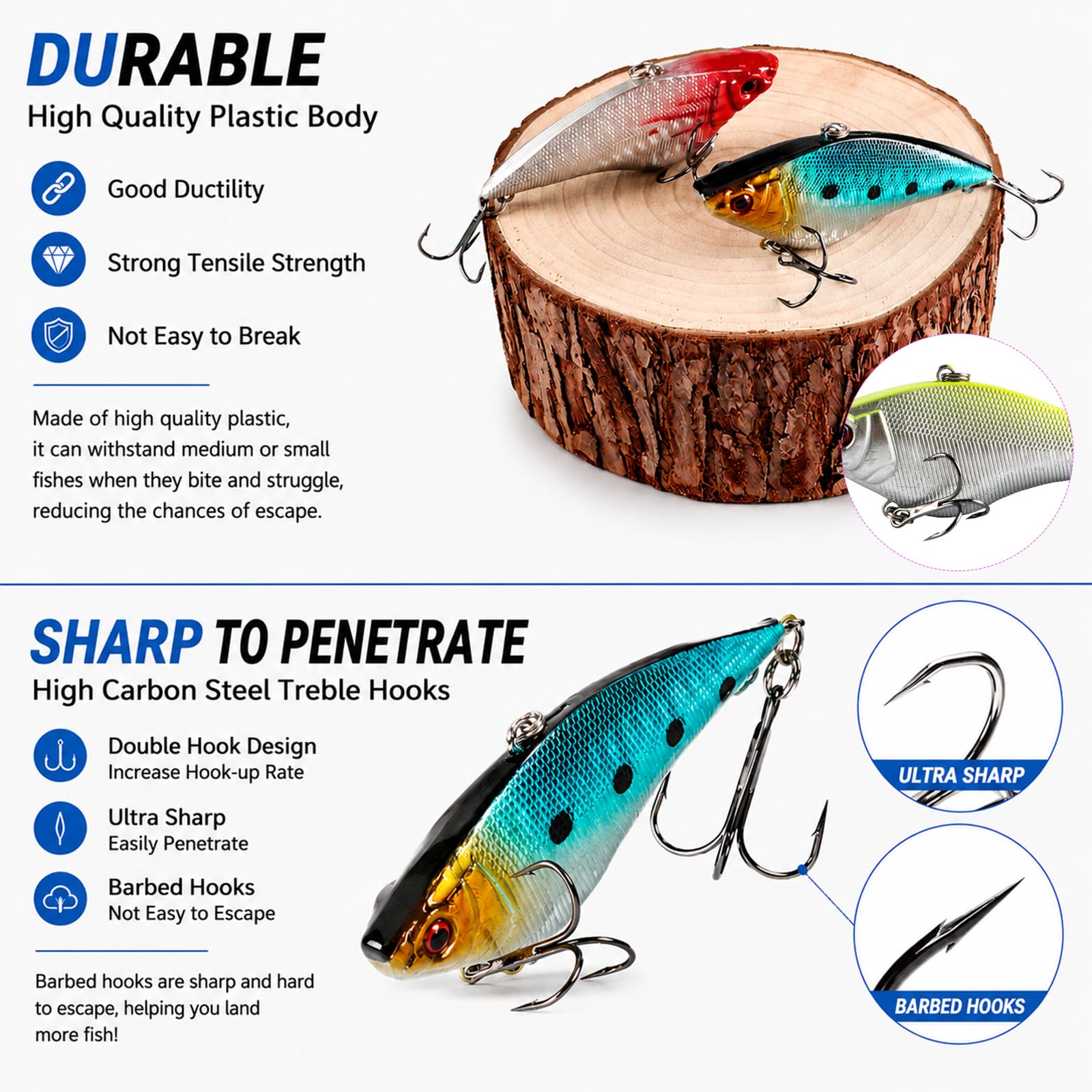 does lure decrece non fish Lipless Crankbait, Rattle Trap Fishing Lures for Freshwater Saltwater, Lipless Crankbaits for Bass Fishing Set for Bass Trout Walleye Redfish Pike, 5Pcs with Box, Plugs Jshanmei 150pcs/box Circle Hooks Rod Type:Other humminbird-14-m-id-silr-y-solix-apex-side-imaging-left-right-splitter-cable-720112-1
