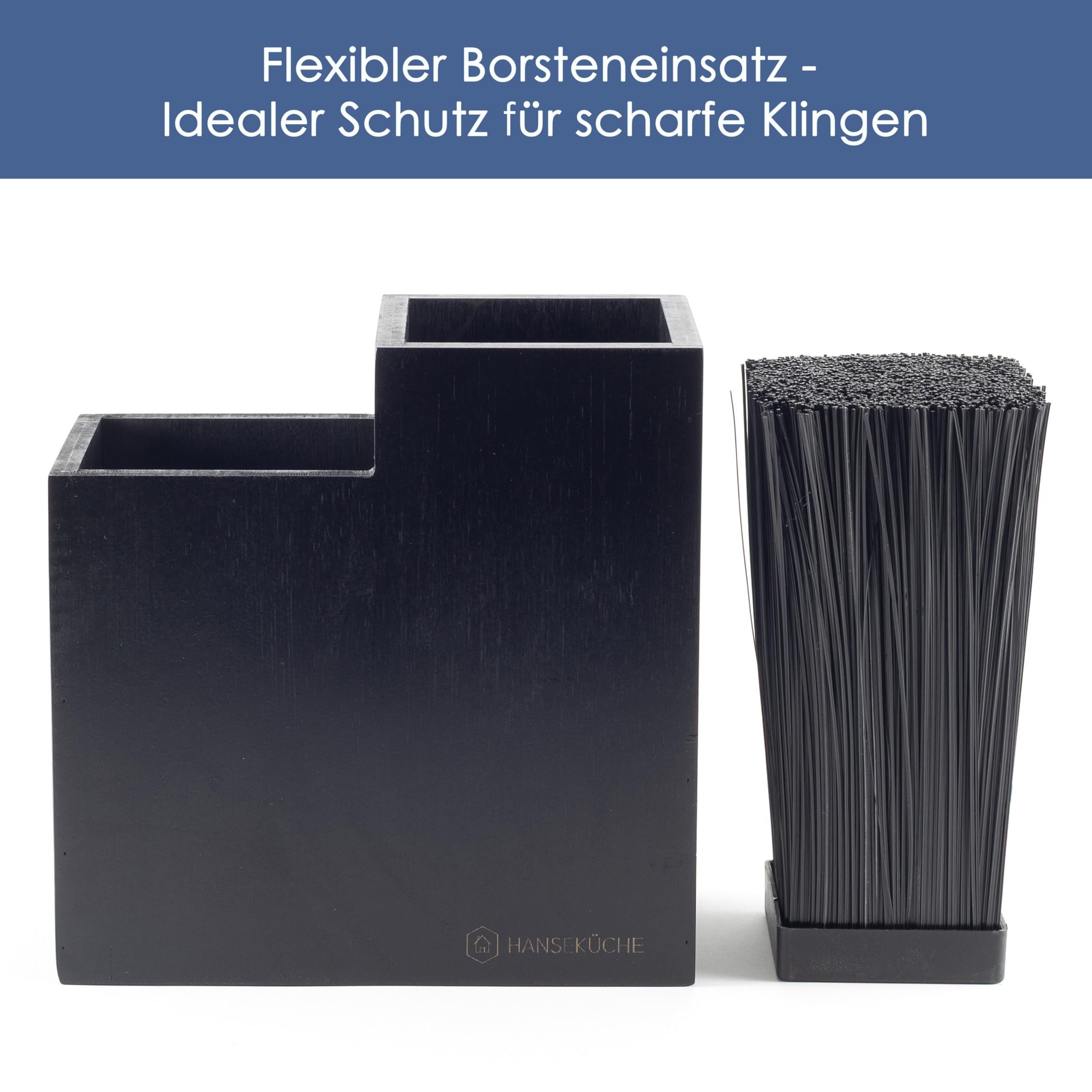 Hanseküche Blocco portacoltelli - Portacoltelli senza coltelli - Tagliere in legno (bambù, extra large)