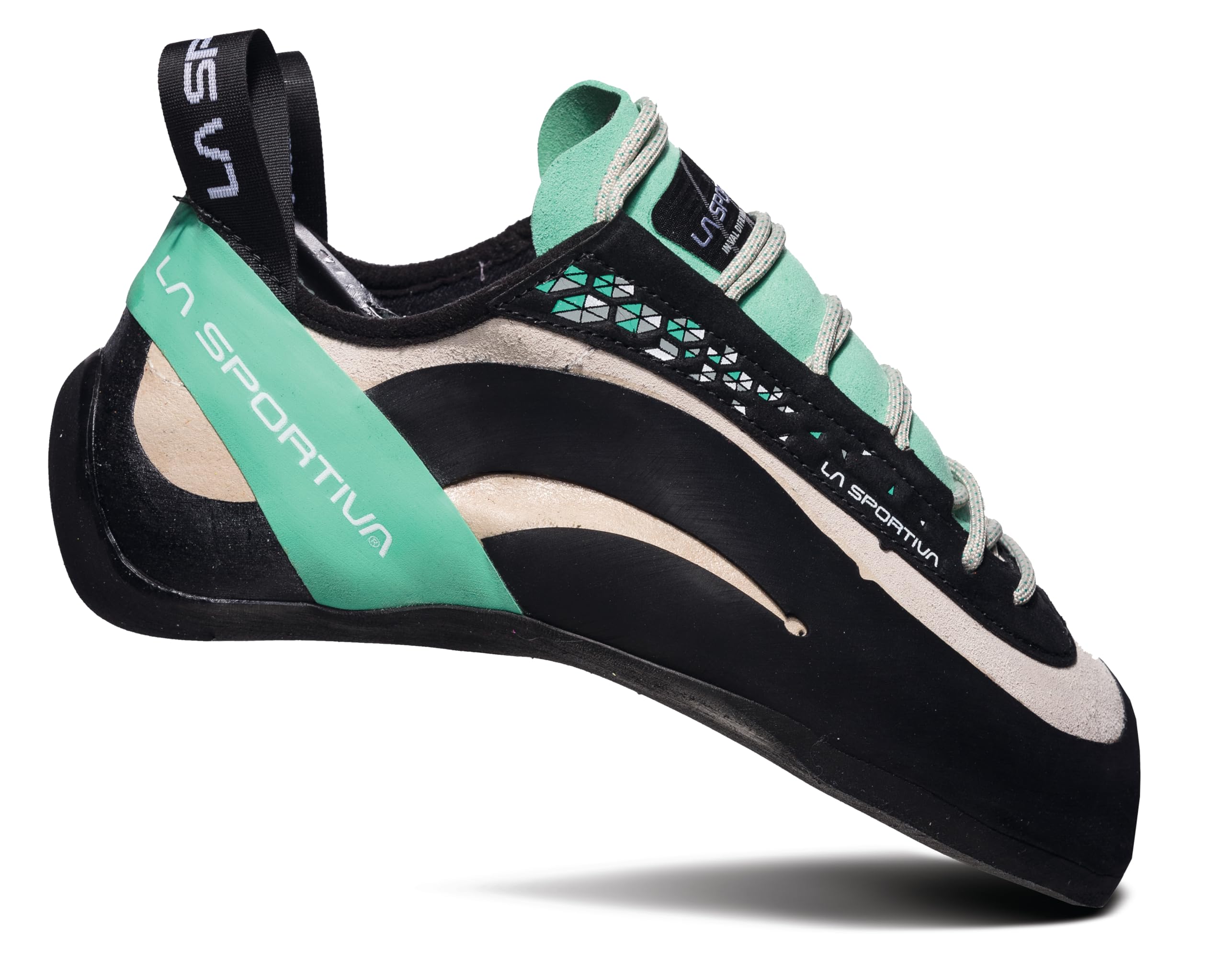 La Sportiva Women's Miura Performance Rock Climbing Shoes, White/Jade Green, 6 US, 37 EU